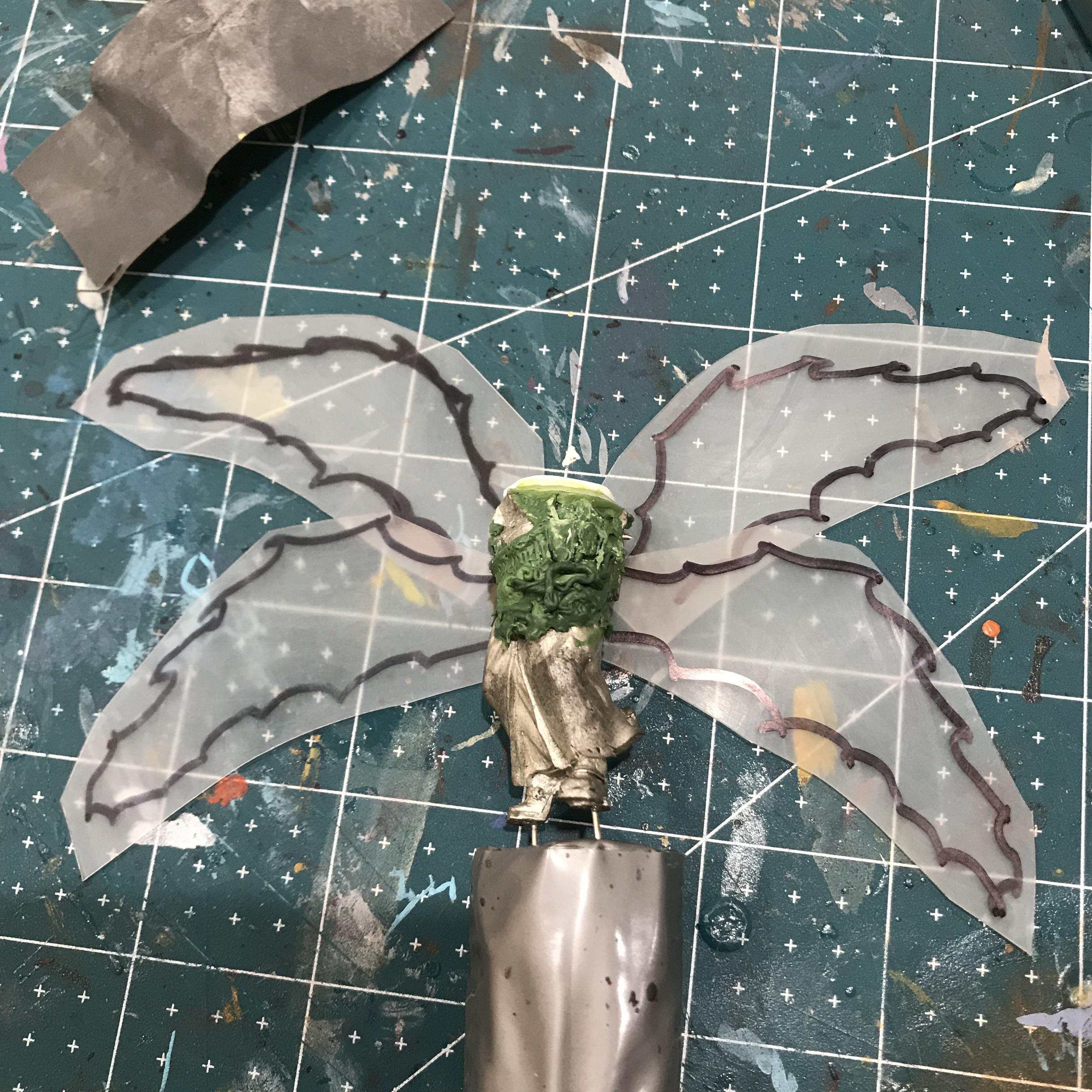 54mm, Chaos Space Marines, Conversion, Daemon Prince, Greenstuff, Inquisitor, Metal Miniatures, Nugle Conversion, Nurgle, Warhammer 40,000