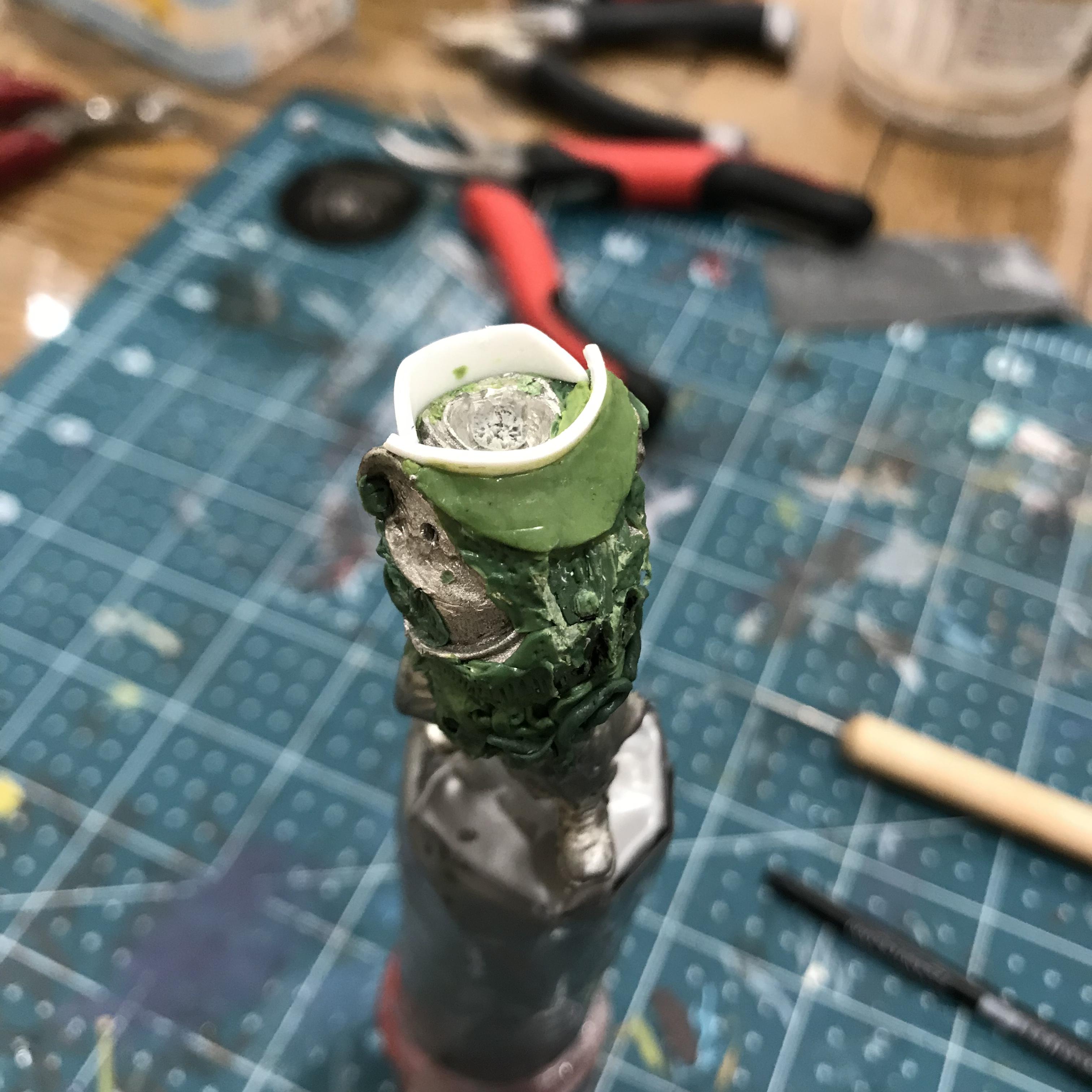 54mm, Chaos Space Marines, Conversion, Daemon Prince, Greenstuff, Inquisitor, Metal Miniatures, Nugle Conversion, Nurgle, Warhammer 40,000