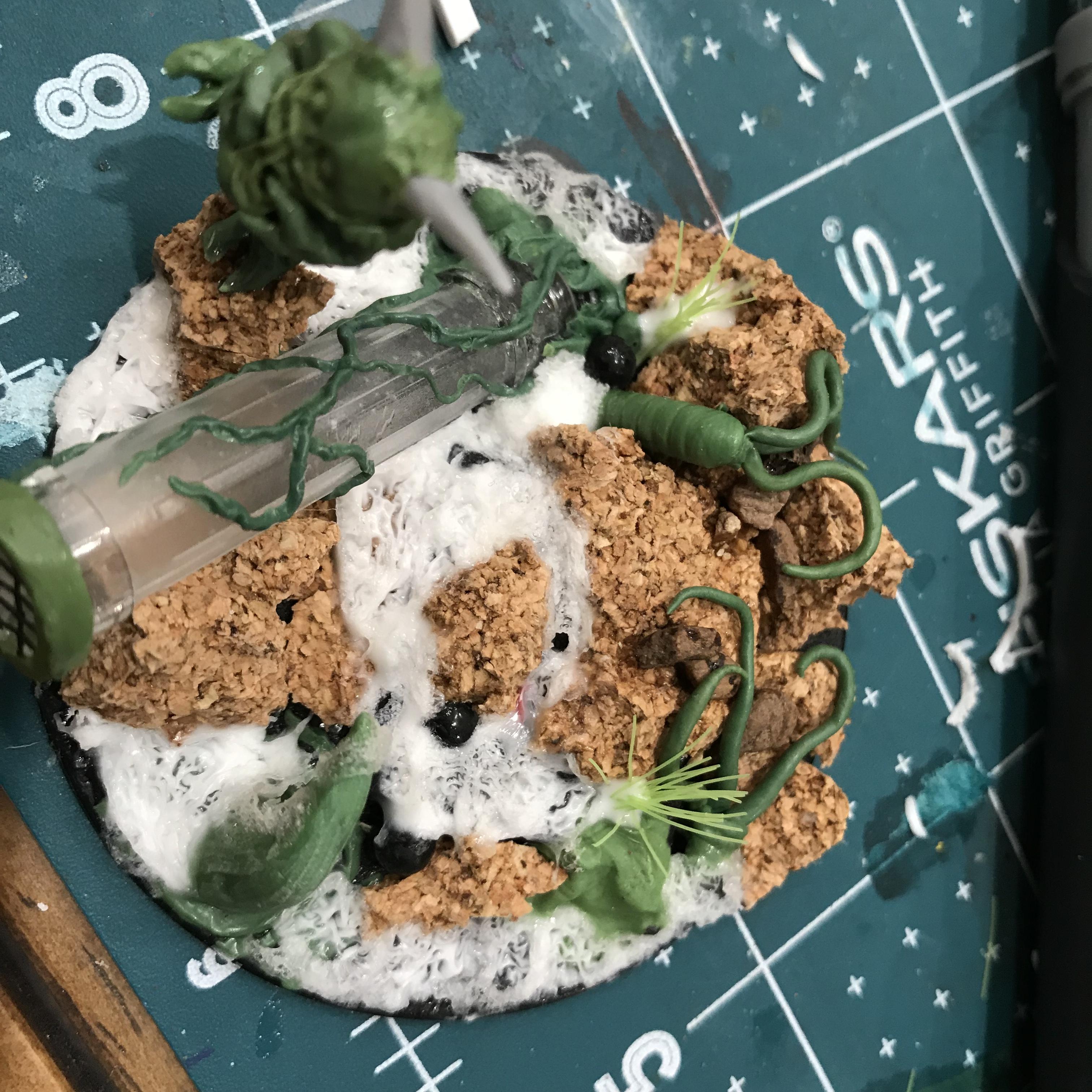 54mm, Chaos Space Marines, Conversion, Daemon Prince, Greenstuff, Inquisitor, Metal Miniatures, Nugle Conversion, Nurgle, Warhammer 40,000