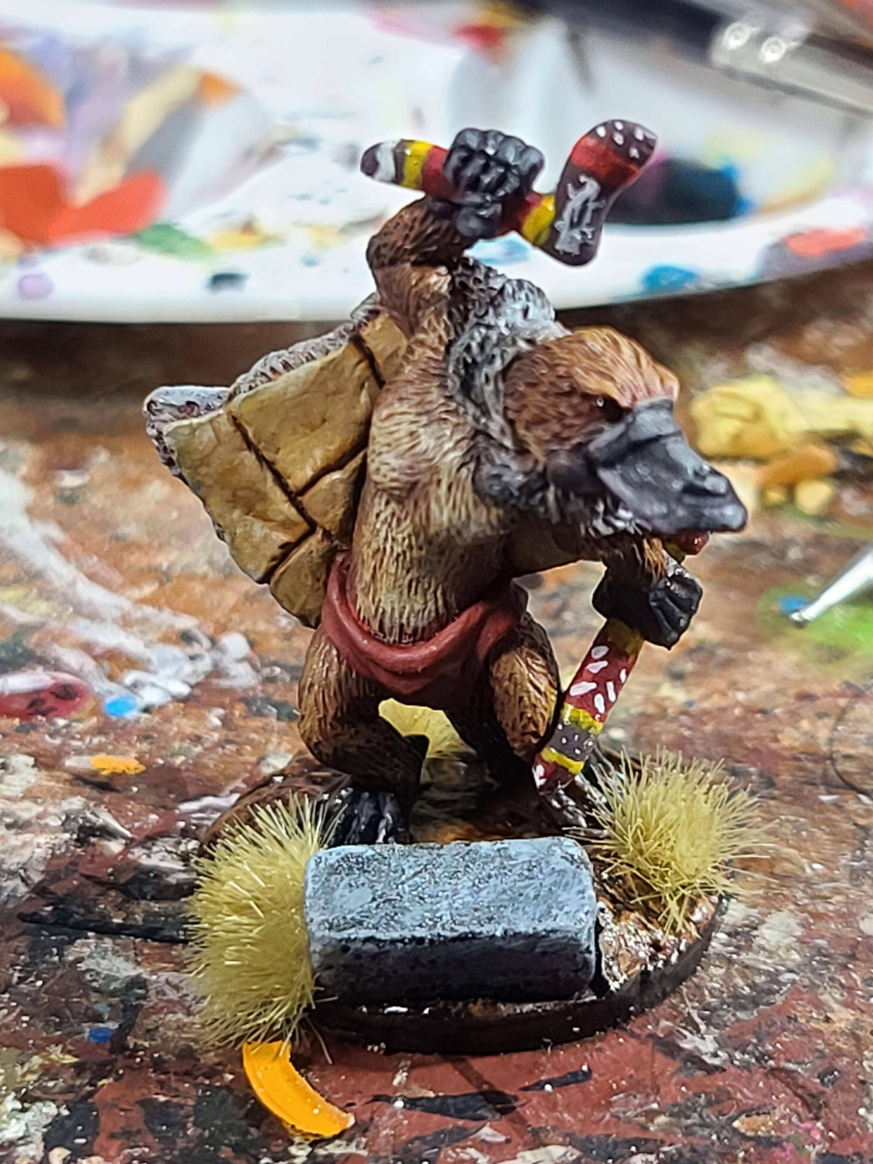 Drybrushing, Freehand, Oathsworn Miniatures, Platypus, Warriors