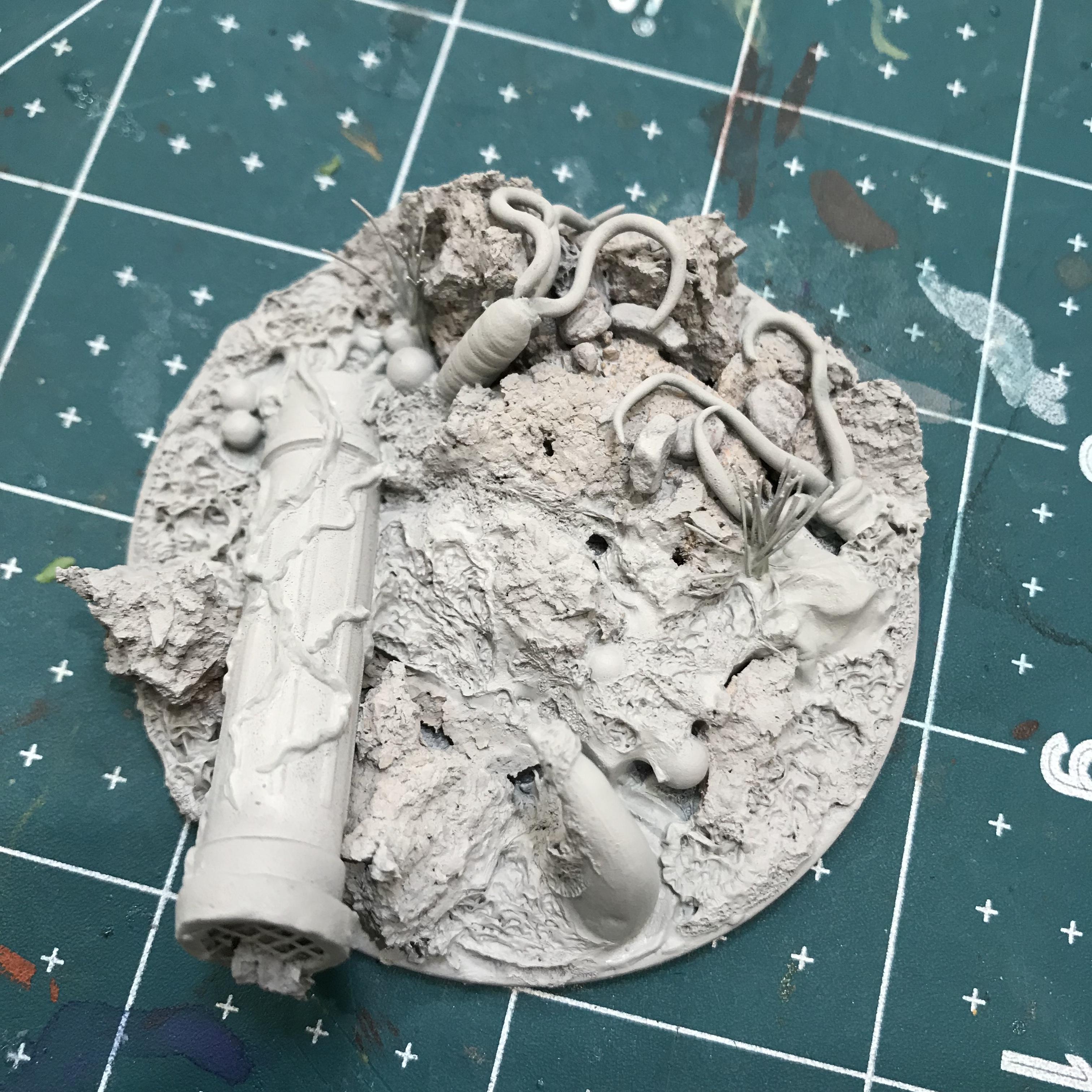 54mm, Chaos Space Marines, Conversion, Daemon Prince, Greenstuff, Inquisitor, Metal Miniatures, Nugle Conversion, Nurgle, Warhammer 40,000