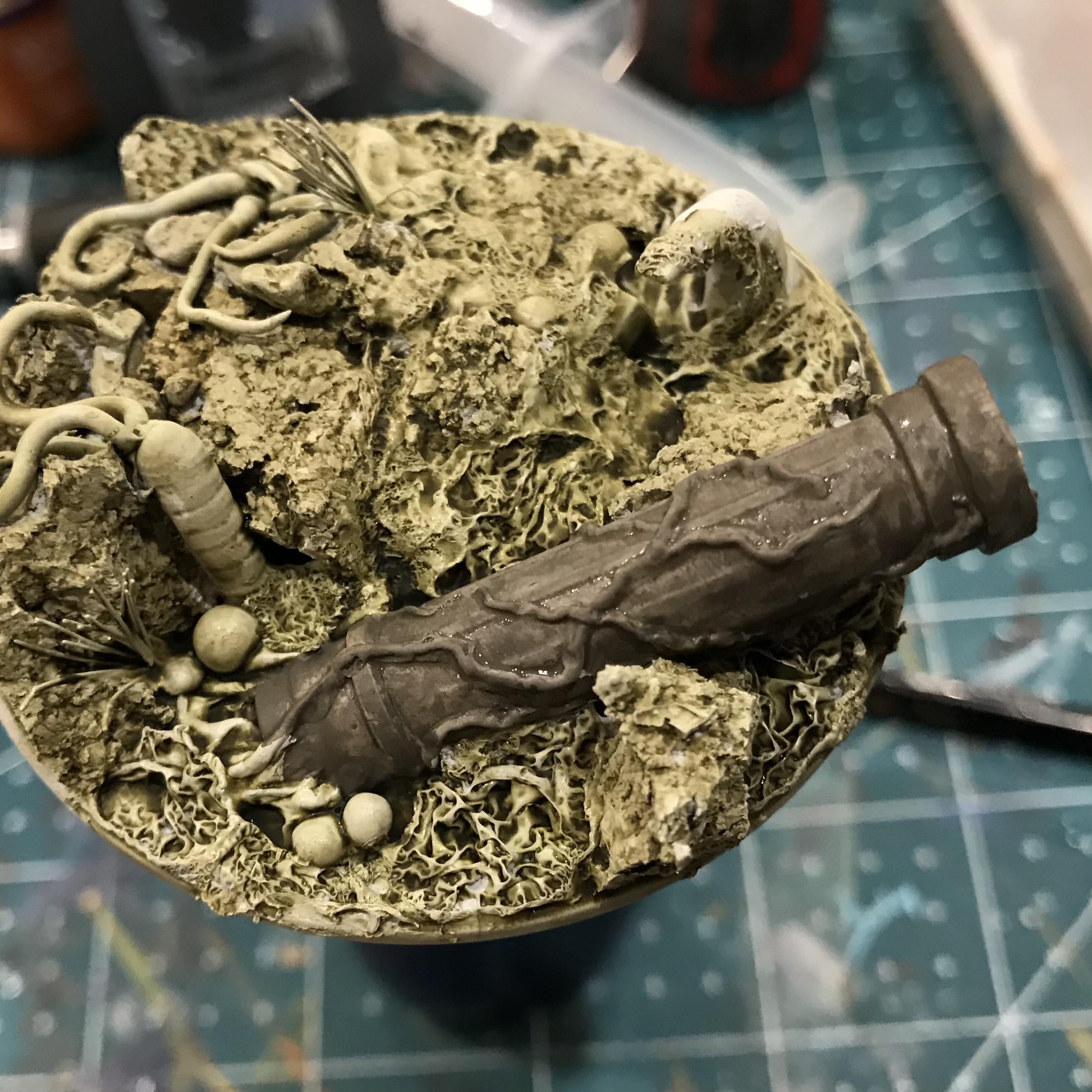 54mm, Chaos Space Marines, Conversion, Daemon Prince, Greenstuff, Inquisitor, Metal Miniatures, Nugle Conversion, Nurgle, Warhammer 40,000