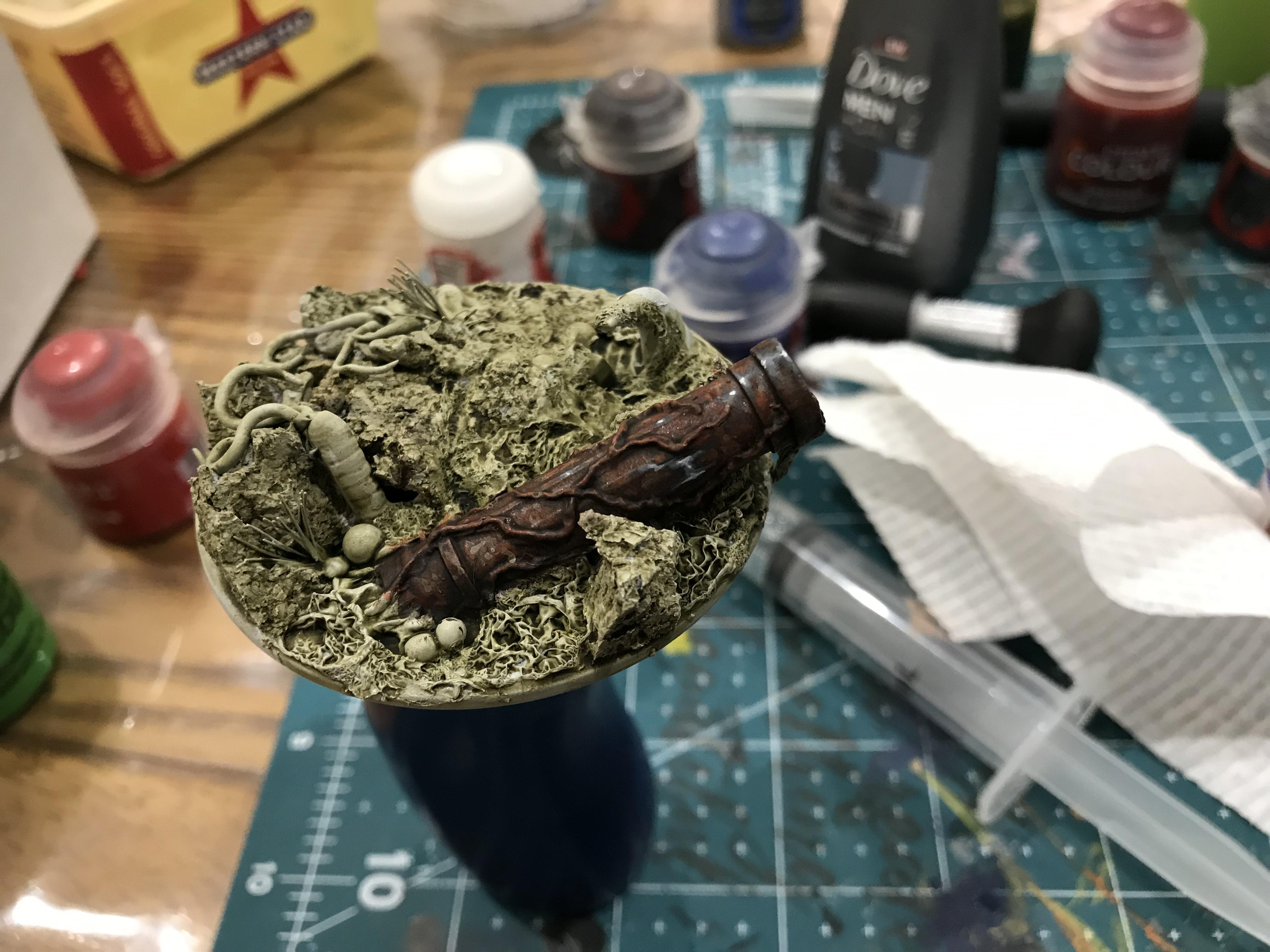 54mm, Chaos Space Marines, Conversion, Daemon Prince, Greenstuff, Inquisitor, Metal Miniatures, Nugle Conversion, Nurgle, Warhammer 40,000