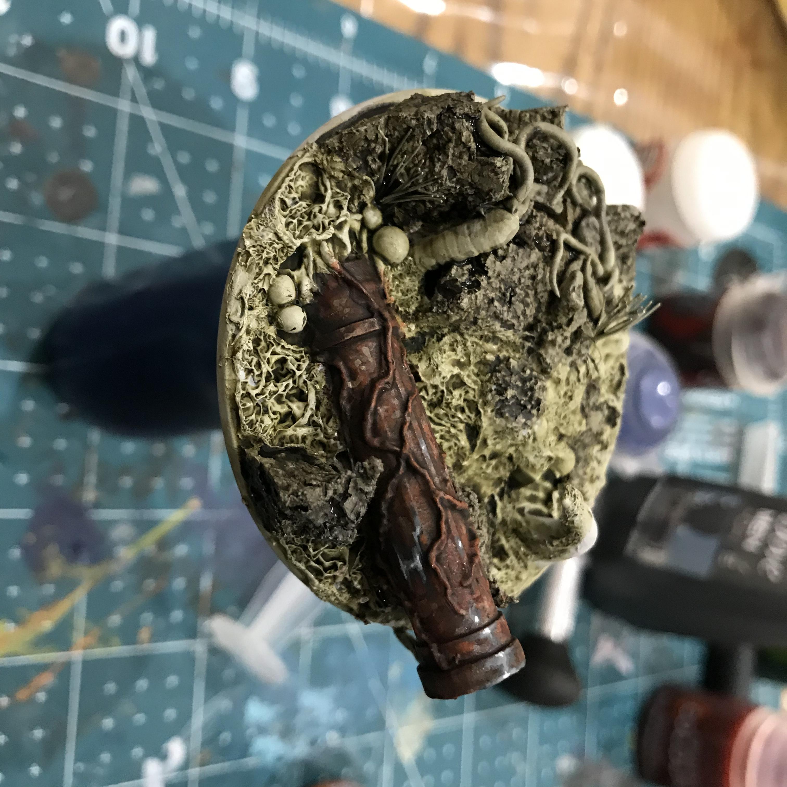 54mm, Chaos Space Marines, Conversion, Daemon Prince, Greenstuff, Inquisitor, Metal Miniatures, Nugle Conversion, Nurgle, Warhammer 40,000