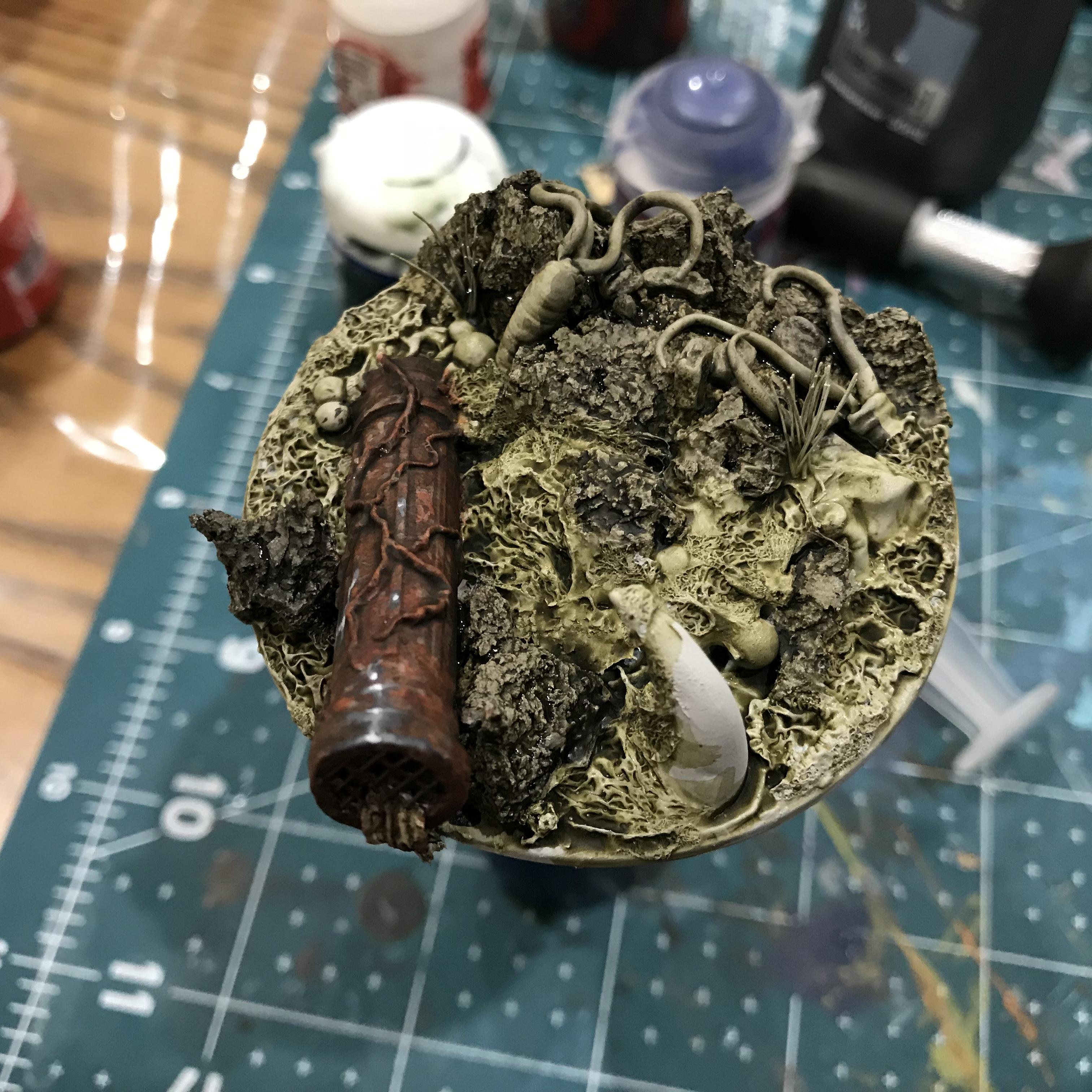 54mm, Chaos Space Marines, Conversion, Daemon Prince, Greenstuff, Inquisitor, Metal Miniatures, Nugle Conversion, Nurgle, Warhammer 40,000