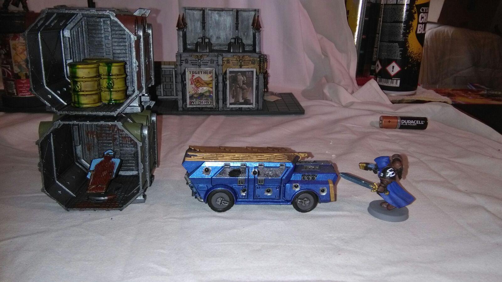 Billboard, Buildings, Cars, Container, Diorama, Graffiti, Korbenn, Transfers, Warhammer 40,000