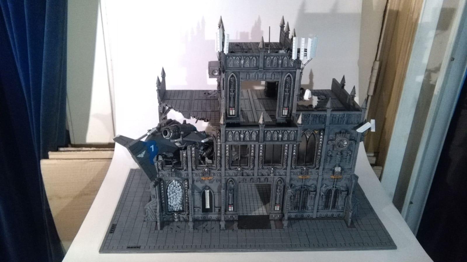 Billboard, Buildings, Crashed, Diorama, Graffiti, Korbenn, Stormhawk, Transfers, Warhammer 40,000, Warhammer Fantasy