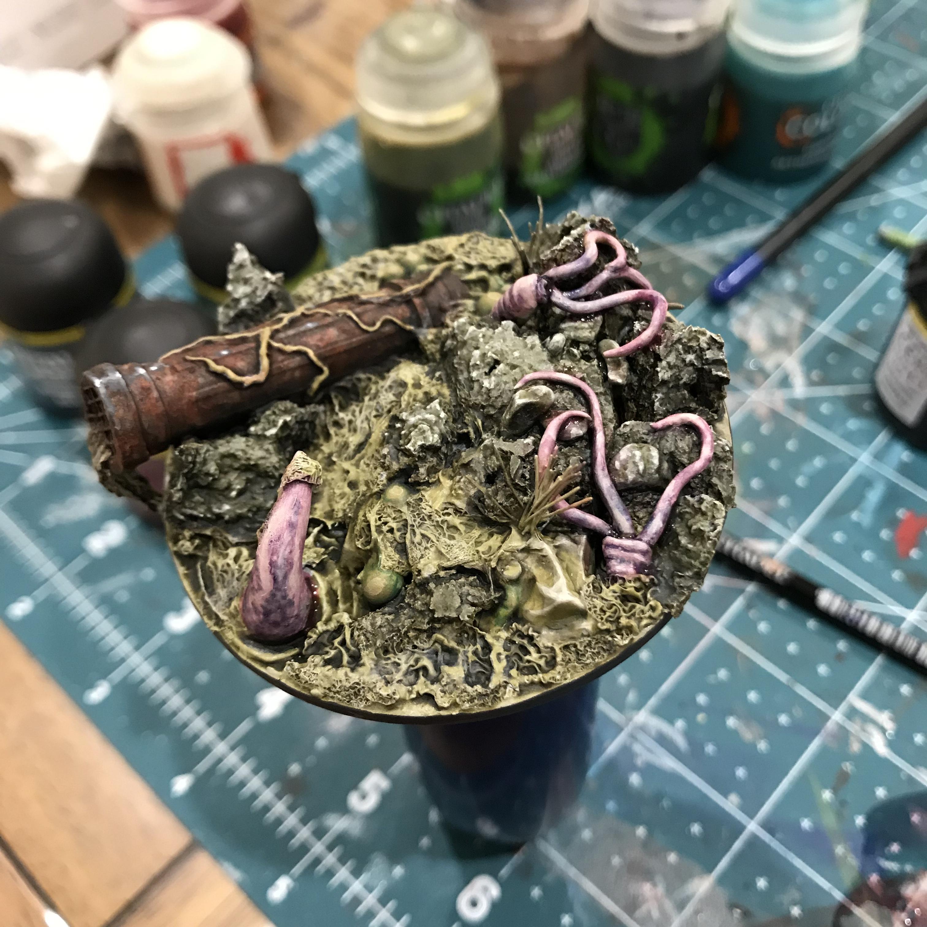 Base, conversion, nugle conversion, nurgle, daemon prince, metal miniatures, greenstuff, chaos space marines, 40k, inquisitor, 54mm