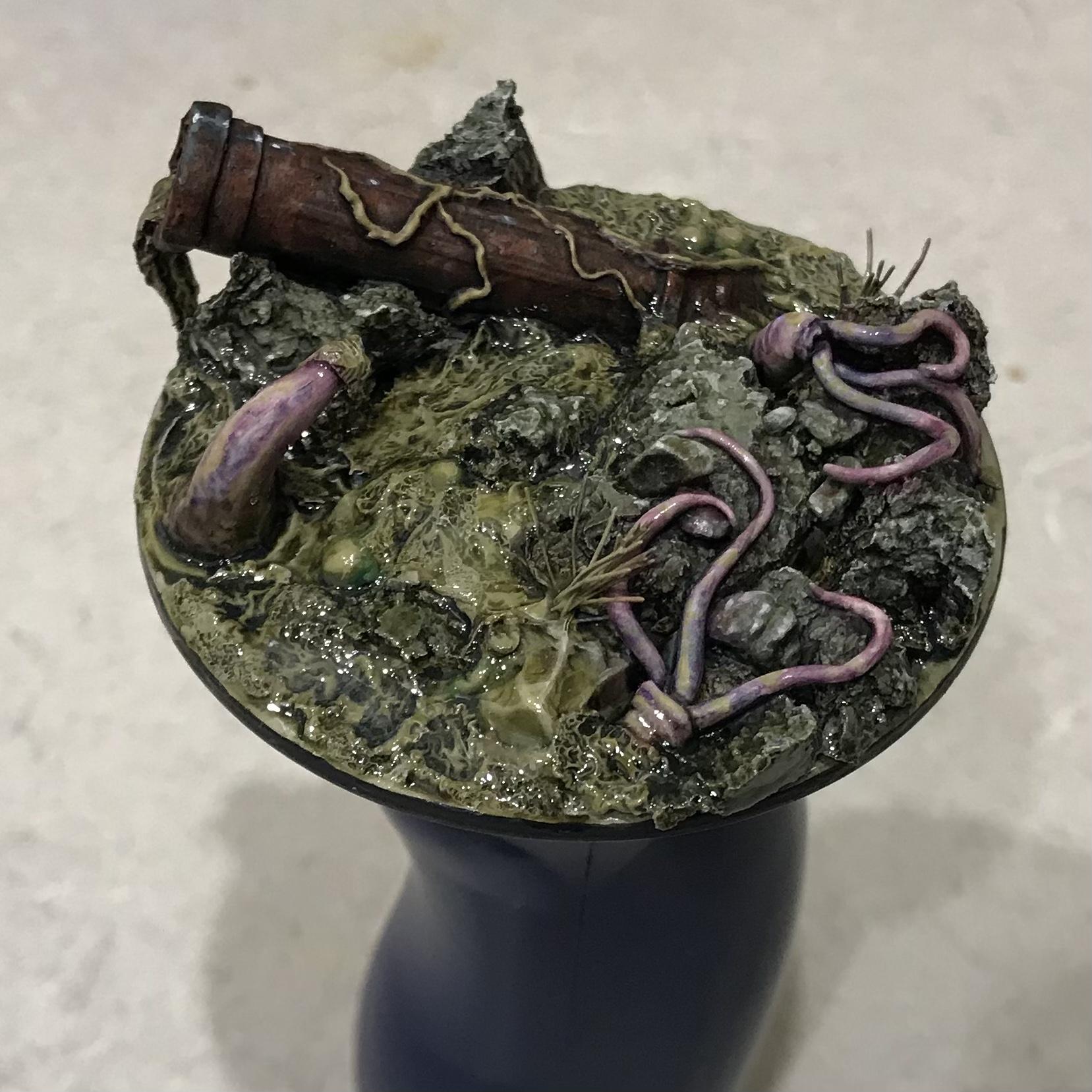 54mm, Ardcoat, Base, Chaos Space Marines, Conversion, Daemon Prince, Greenstuff, Inquisitor, Metal Miniatures, Nugle Conversion, Nurgle, Slime, Warhammer 40,000