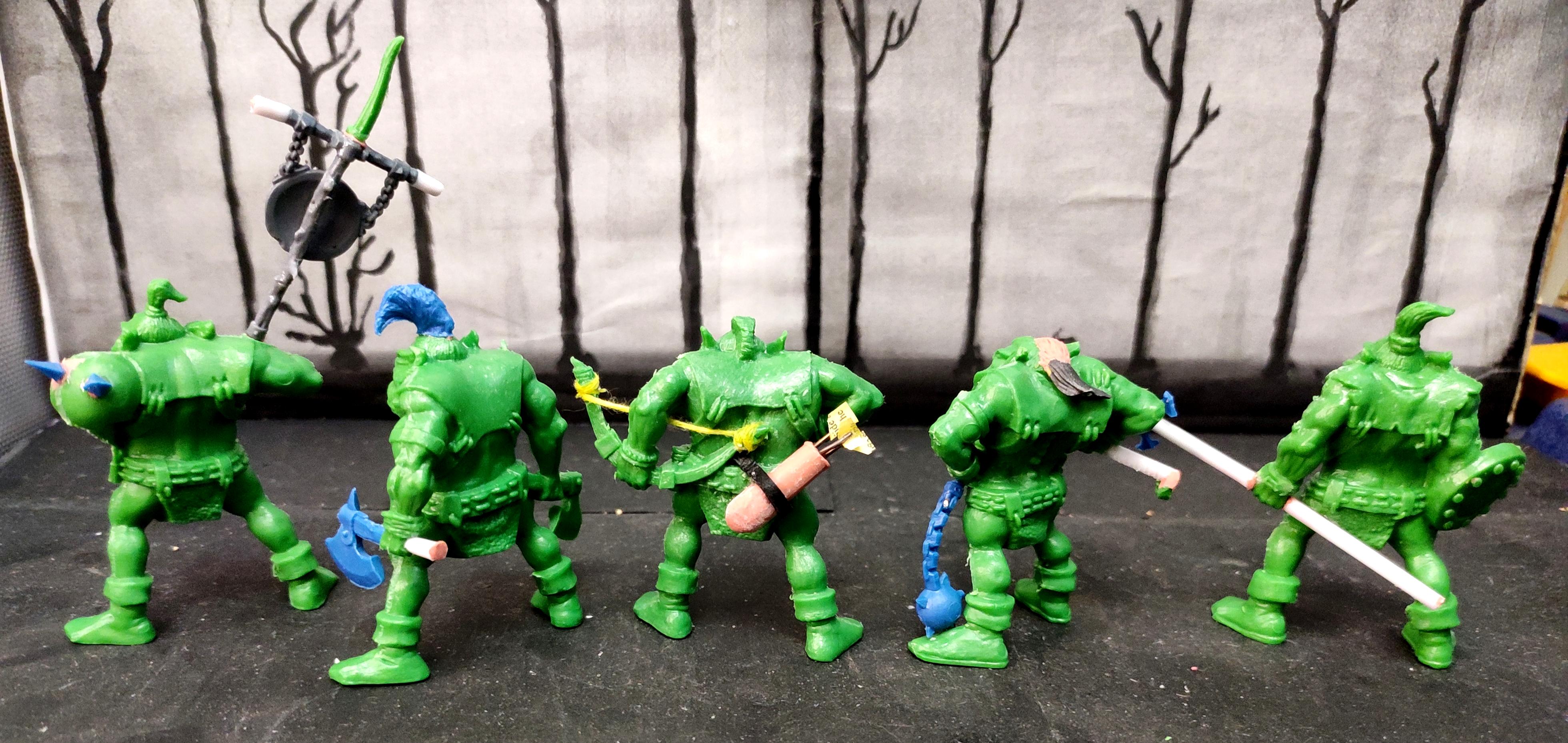 Archers, Axe, Banner, Conversion, Flail, From Russia, Infantry, Kitbash, Orks, Regiment, Spear, Technolog, Tehnolog, Tribe, Warband, Warriors, Work In Progress