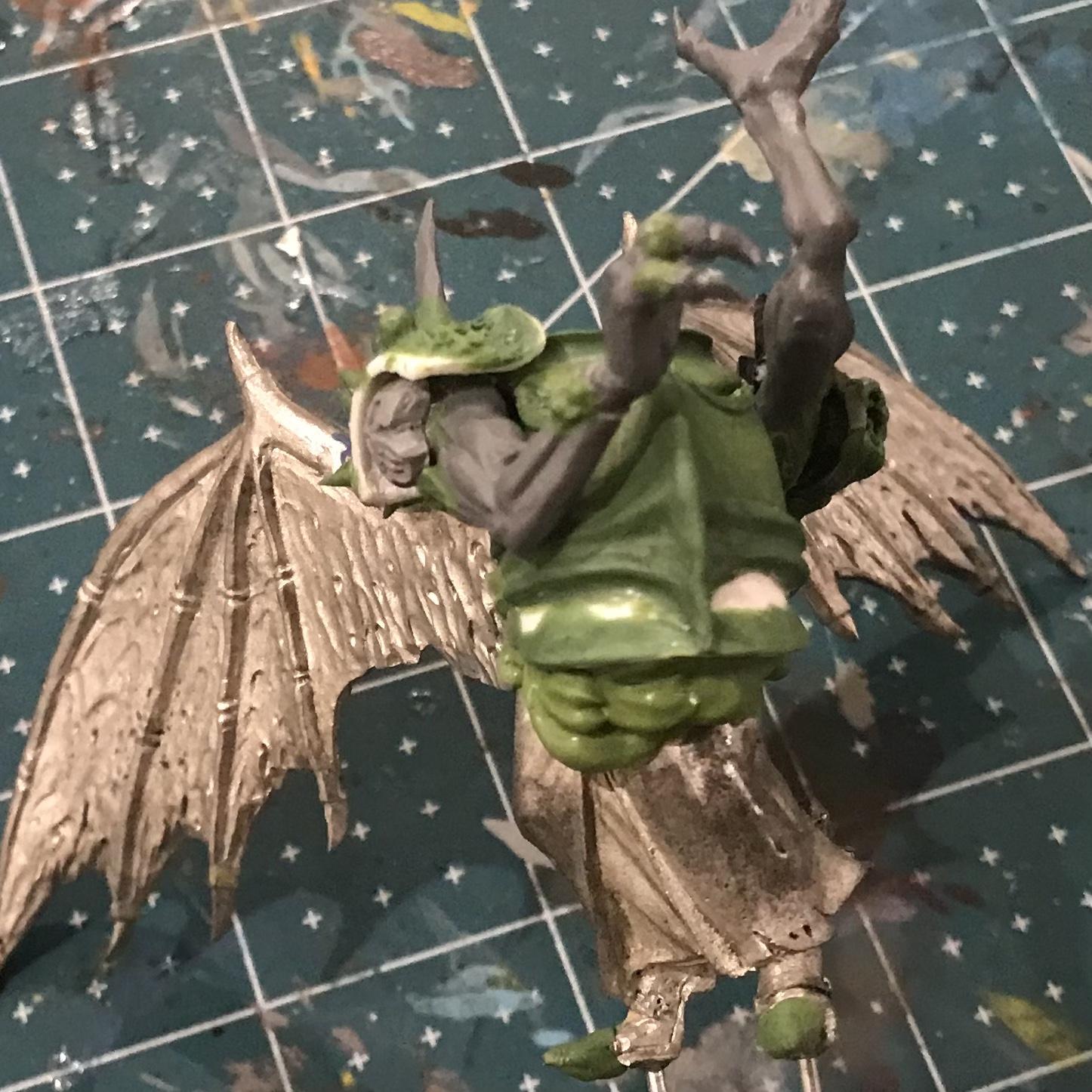 54mm, Chaos Space Marines, Conversion, Daemon Prince, Greenstuff, Inquisitor, Metal Miniatures, Nugle Conversion, Nurgle, Warhammer 40,000