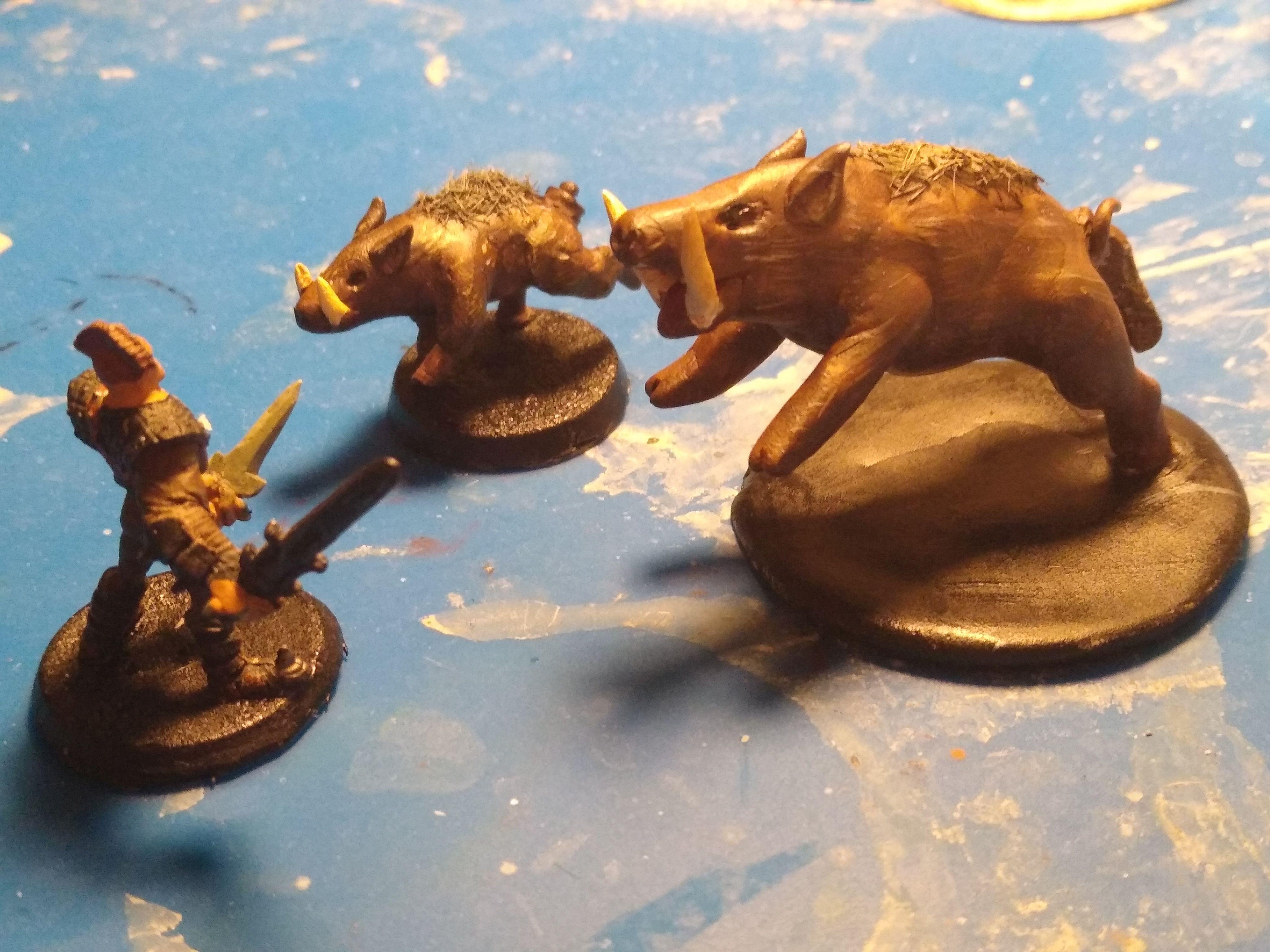 Boar, Dragon, Dungeons, Dungeons And Dragons, Mini, Miniature, Monster, Sculpting