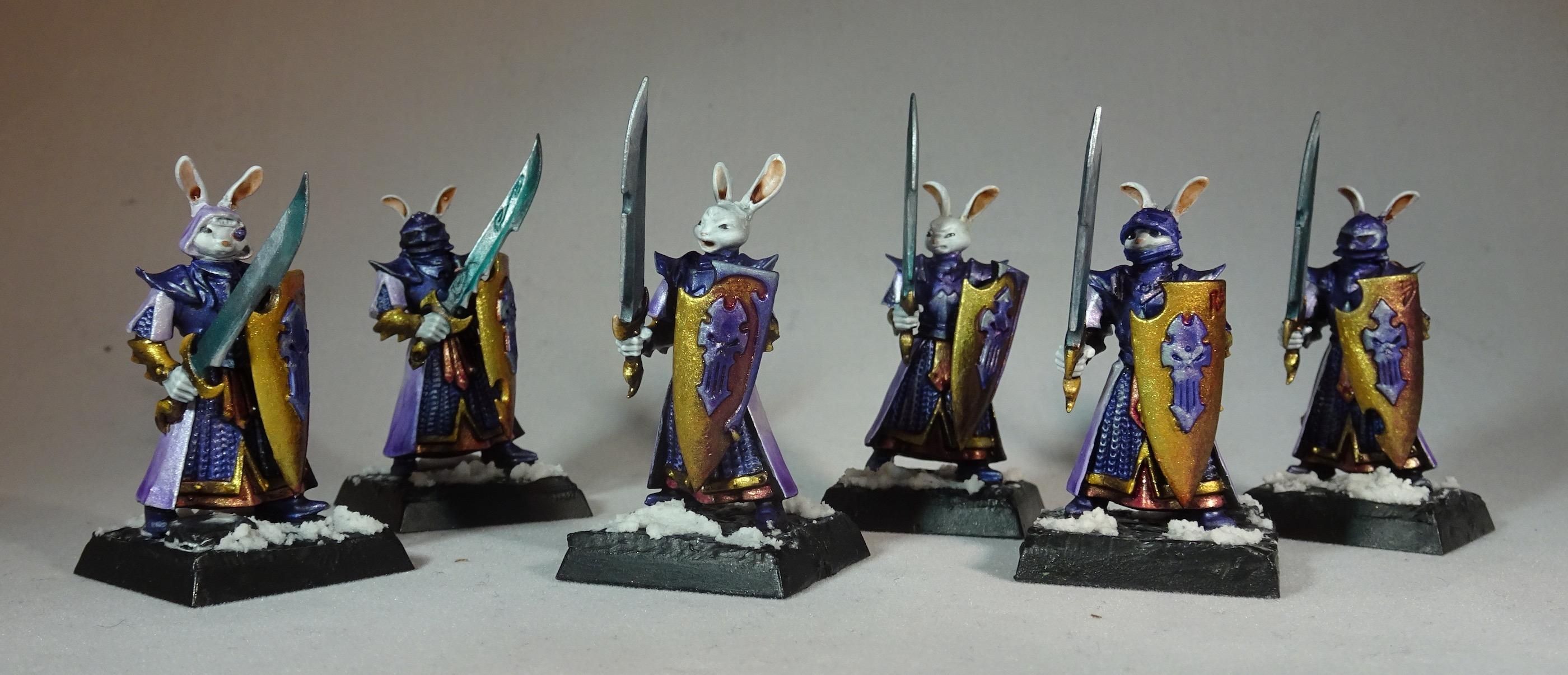 Chaos Warrior, Dark Elf Bleakswords, Strata Miniatures Resin Nun Bunnies Heads