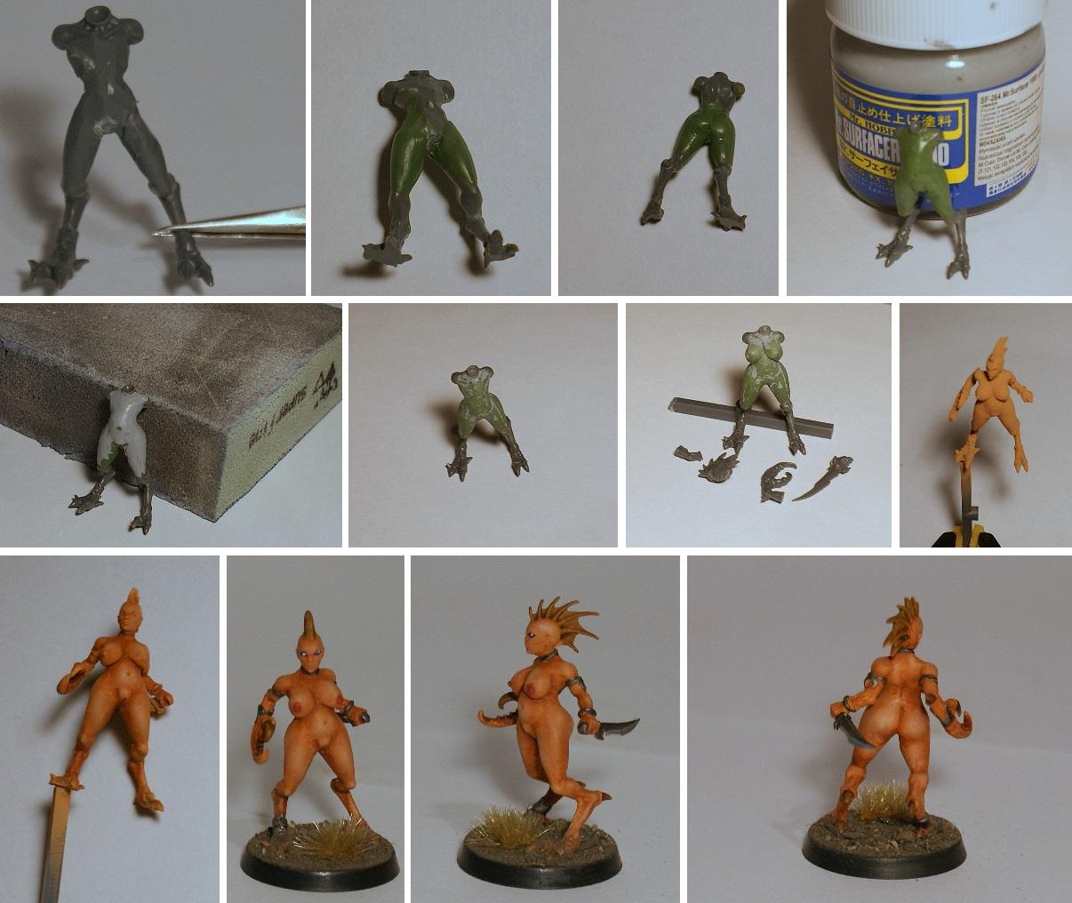 Chaos, Conversion, Daemonettes, Daemons, Greenstuff, Slaanesh, Tutorial, Warhammer Fantasy