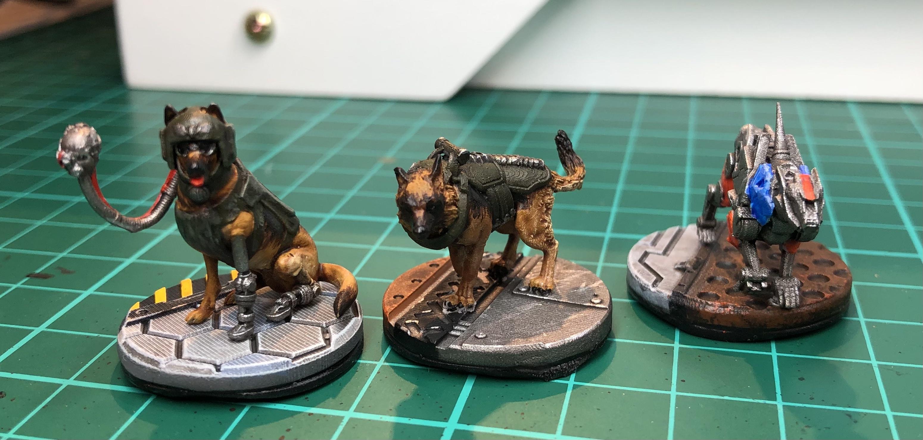 3d Print, Anycubic Mono, Dogs, Necromunda