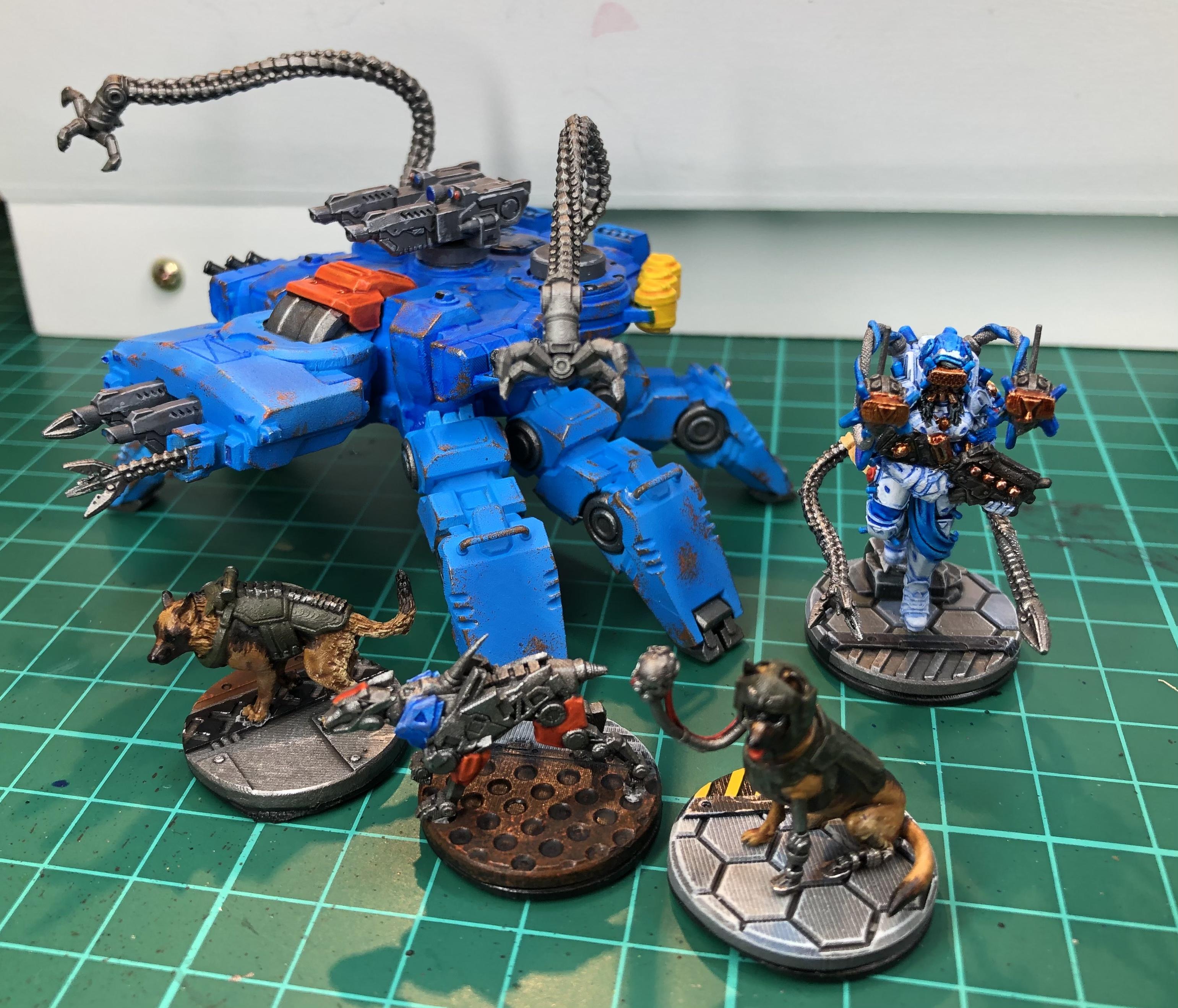 3d Print, Anycubic Mono, Dogs, Necromunda