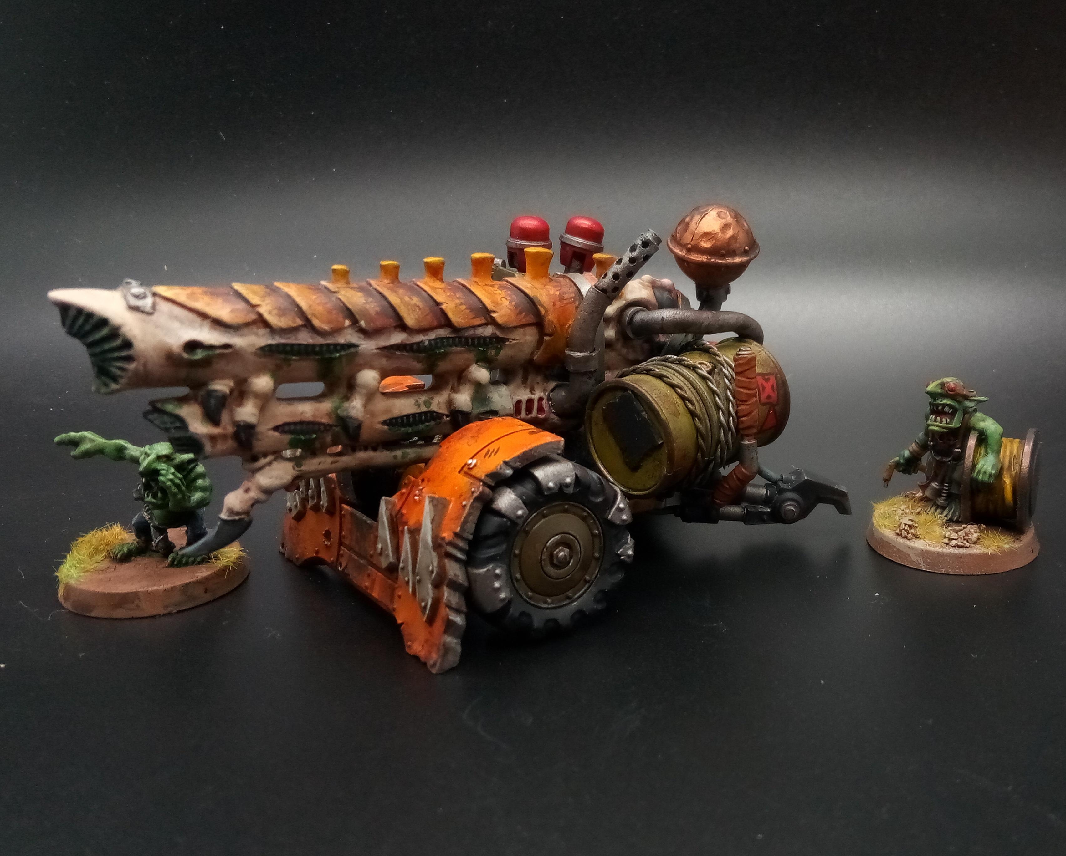 Artillery, Conversion, Gretchin, Grots, Kitbash, Looted, Mek Gun, Orks, Rupture Cannon, Tyranids