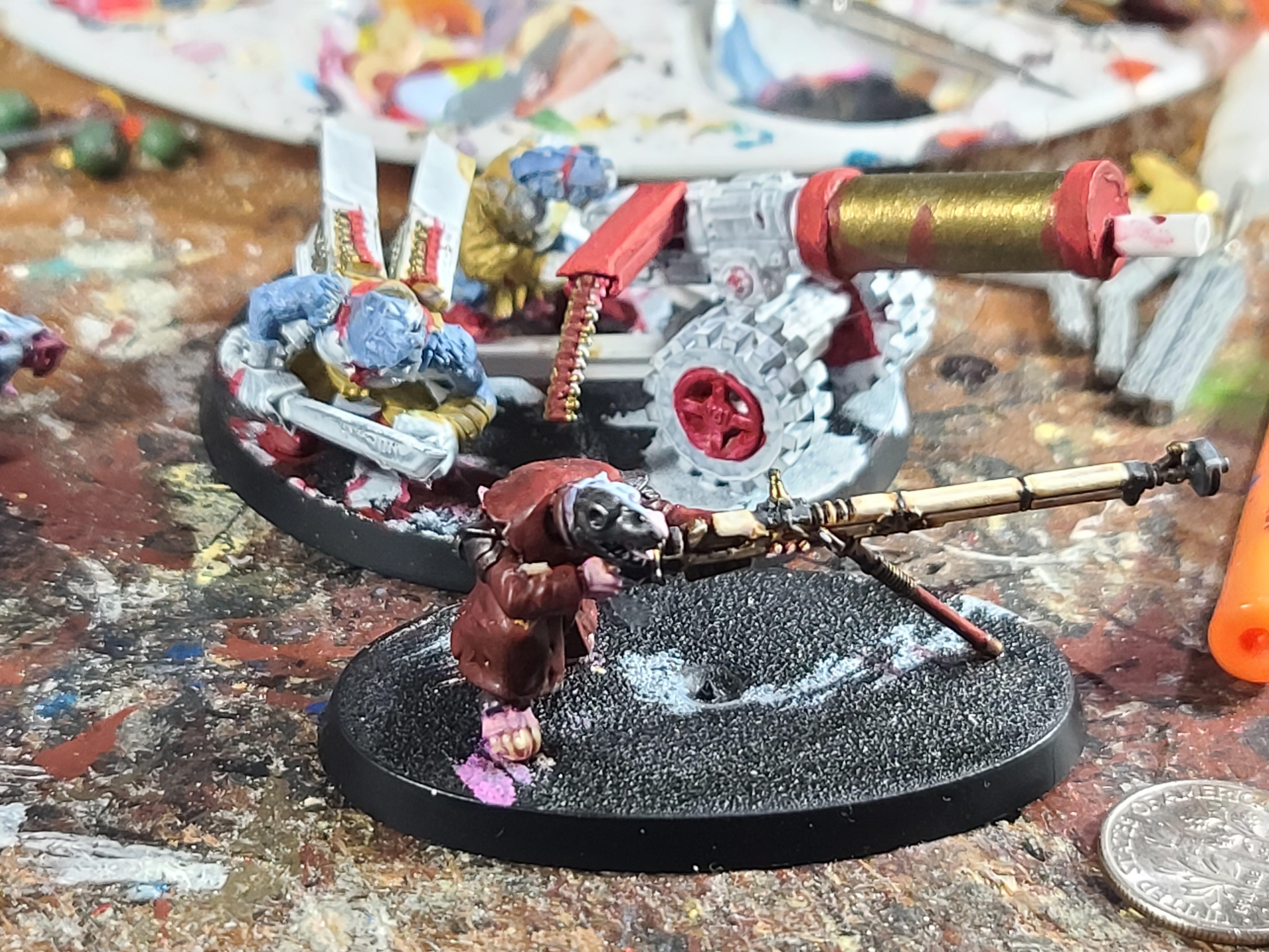 Adeptus Mechanicus, Games Workshop, Imperial Guard, Rat, Ratlings With Gatlings, Transuranic Arquebus, Warhammer 40,000, Warhammer Fantasy, Weapon Team