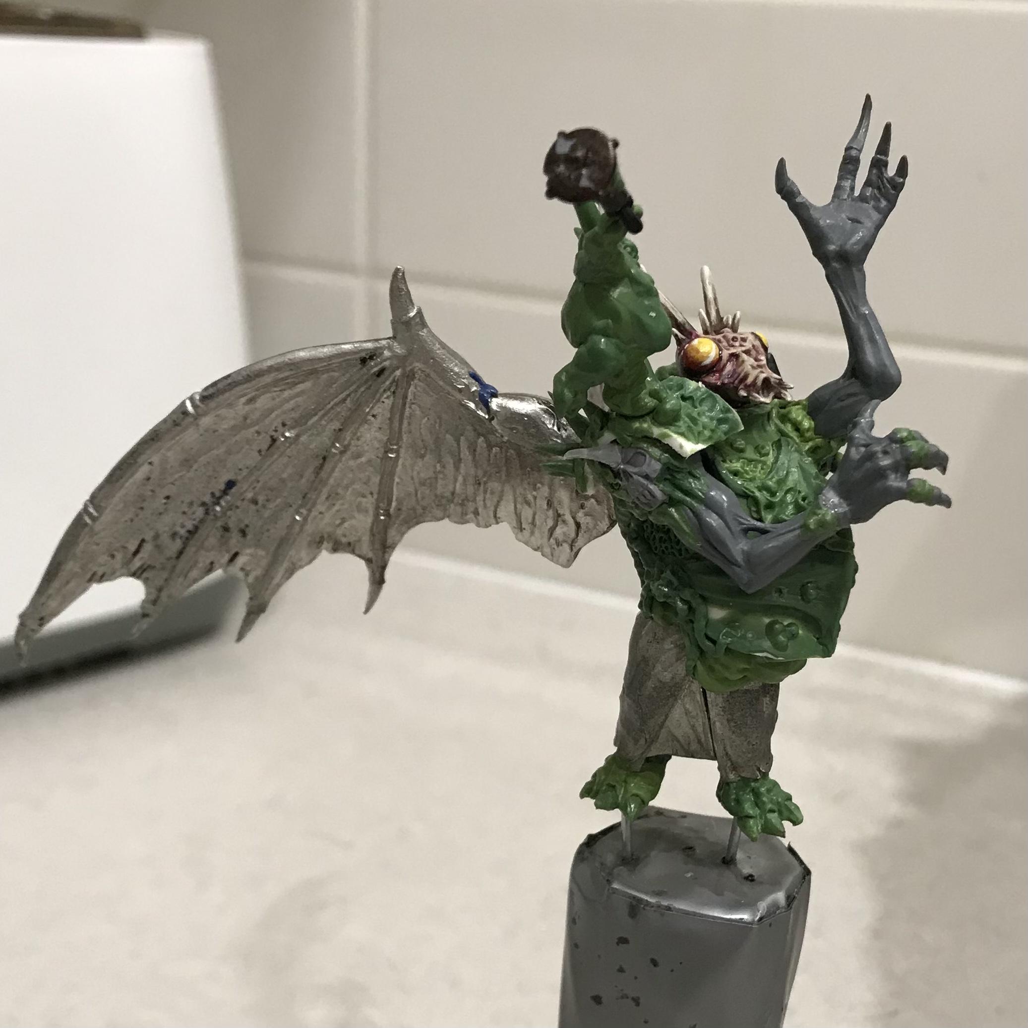 54mm, Chaos Space Marines, Conversion, Daemon Prince, Greenstuff, Inquisitor, Metal Miniatures, Nugle Conversion, Nurgle, Warhammer 40,000