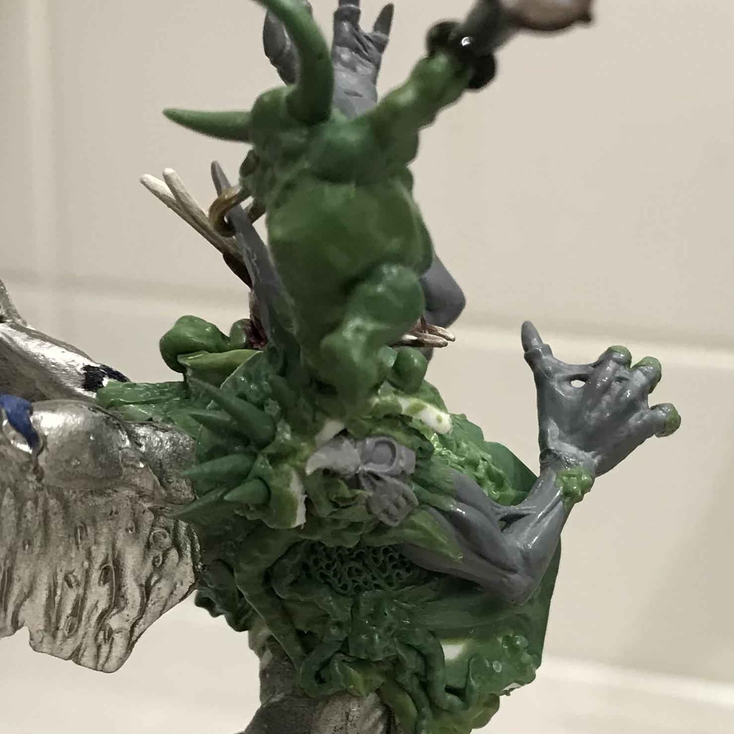 54mm, Chaos Space Marines, Conversion, Daemon Prince, Greenstuff, Inquisitor, Metal Miniatures, Nugle Conversion, Nurgle, Warhammer 40,000