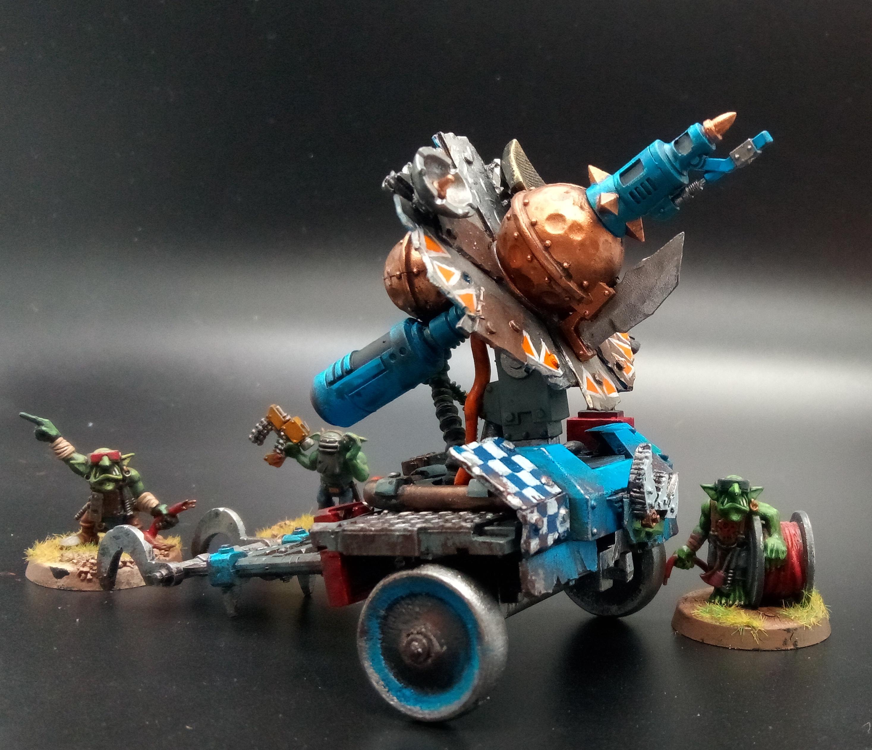 Artillery, Gretchin, Grots, Kitbash, Mek Gun, Orks, Traktor Kannon