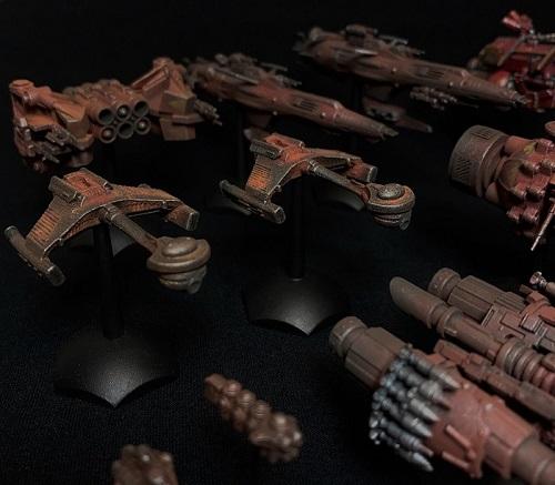Battlefleet Gothic, Fleet, Orks, Spaceship, Starship