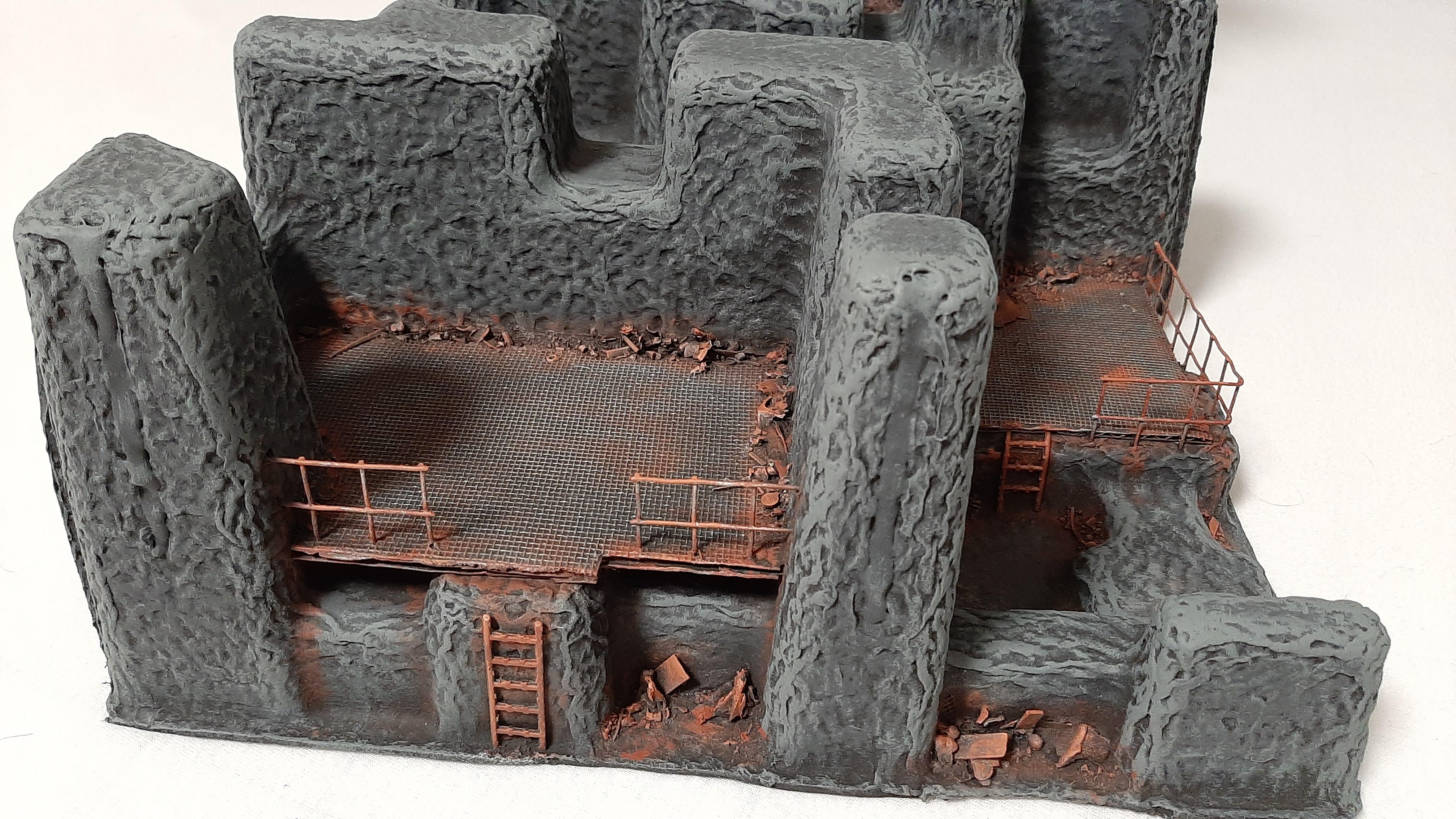 Buildings, Bunker, Cardboard, Custom, Decay, Facility, Factory, Garbage, Generator, Junk, Necromunda, Packaging, Power, Recycled, Repurposed, Rust, Scrap, Scratch, Structure, Sump, Terrain, Trash, Underhive