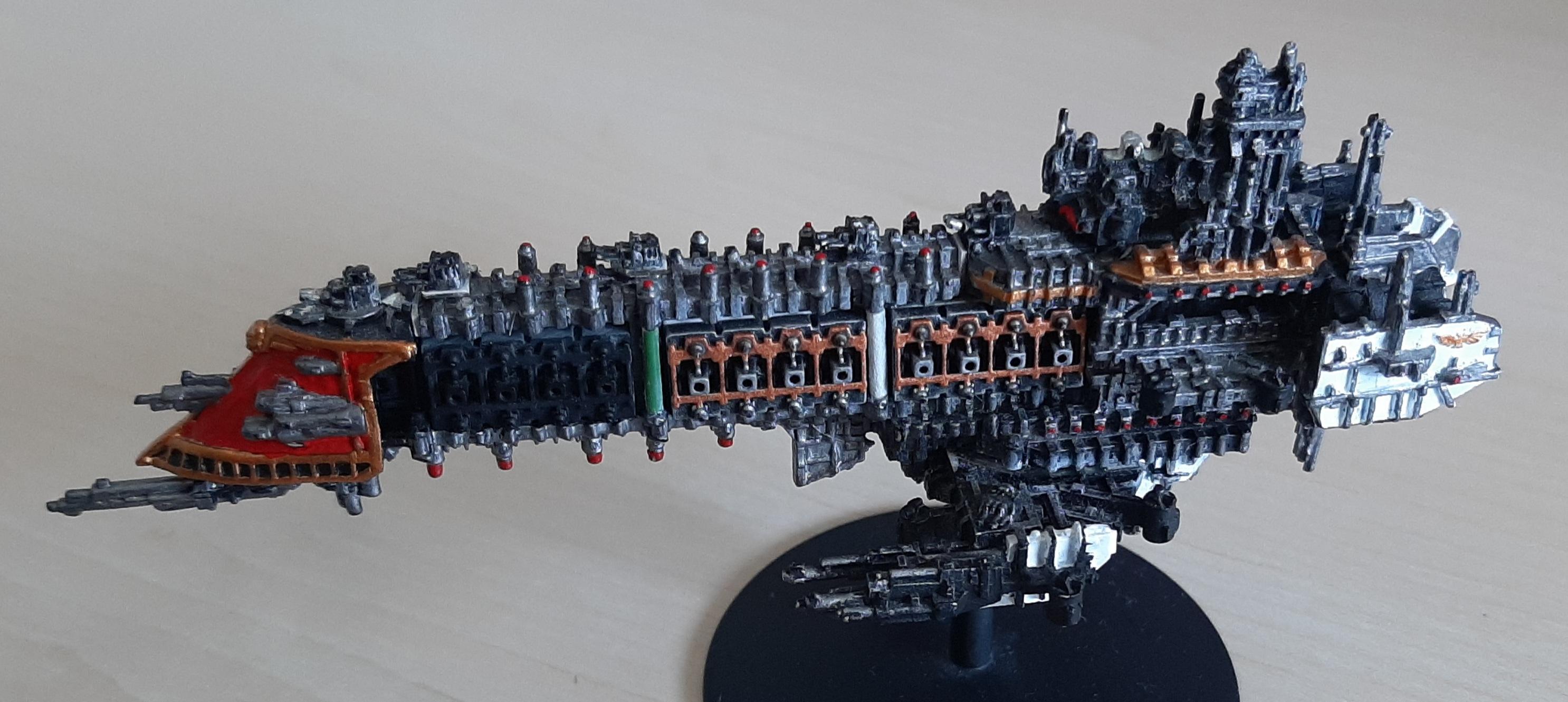 Battleship with regular weapon batteries