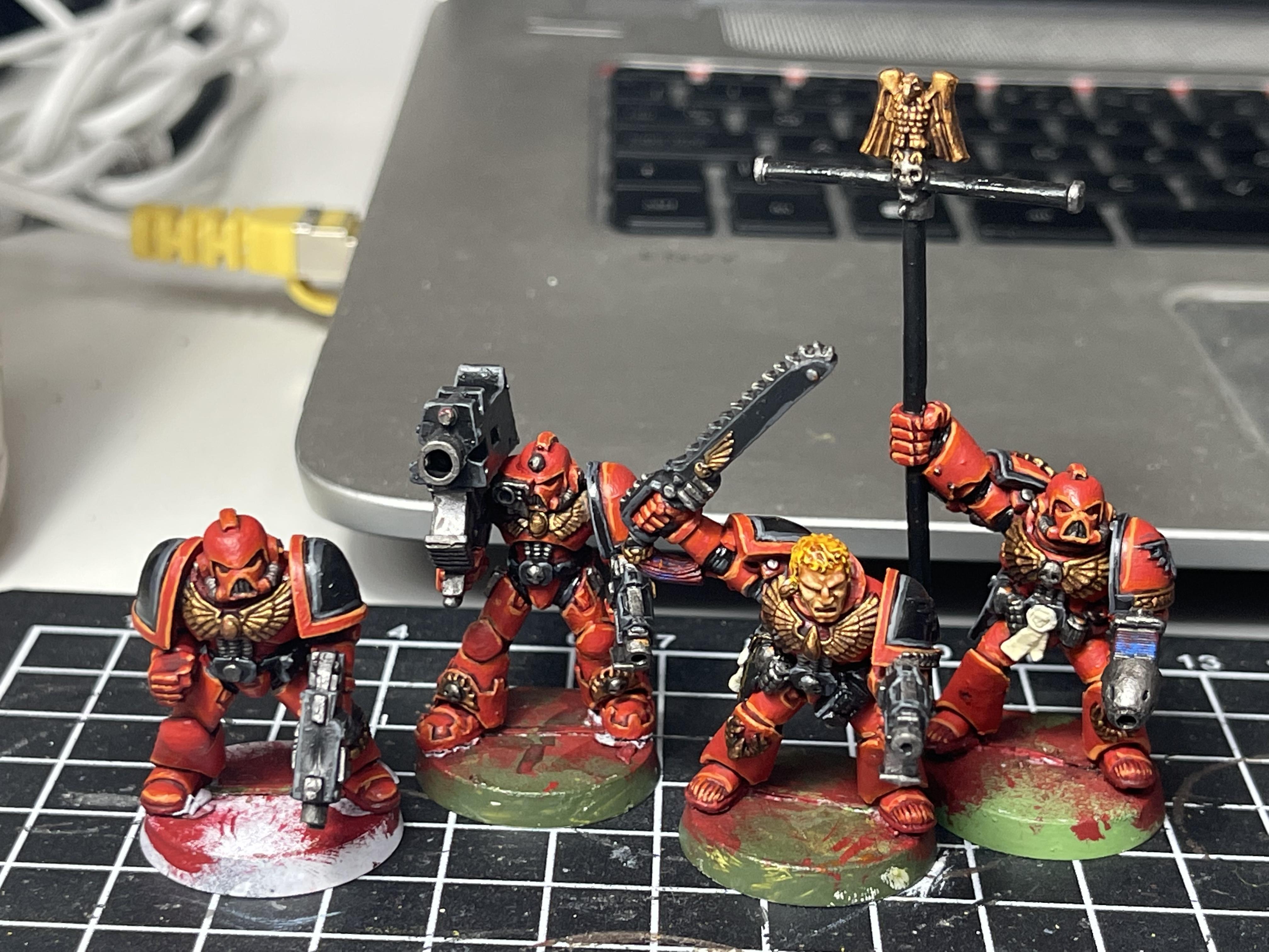 2nd Edition, Blood Angels, Company Standard, Sergeant, Space Marinee, Space Marines, Warhammer 40,000
