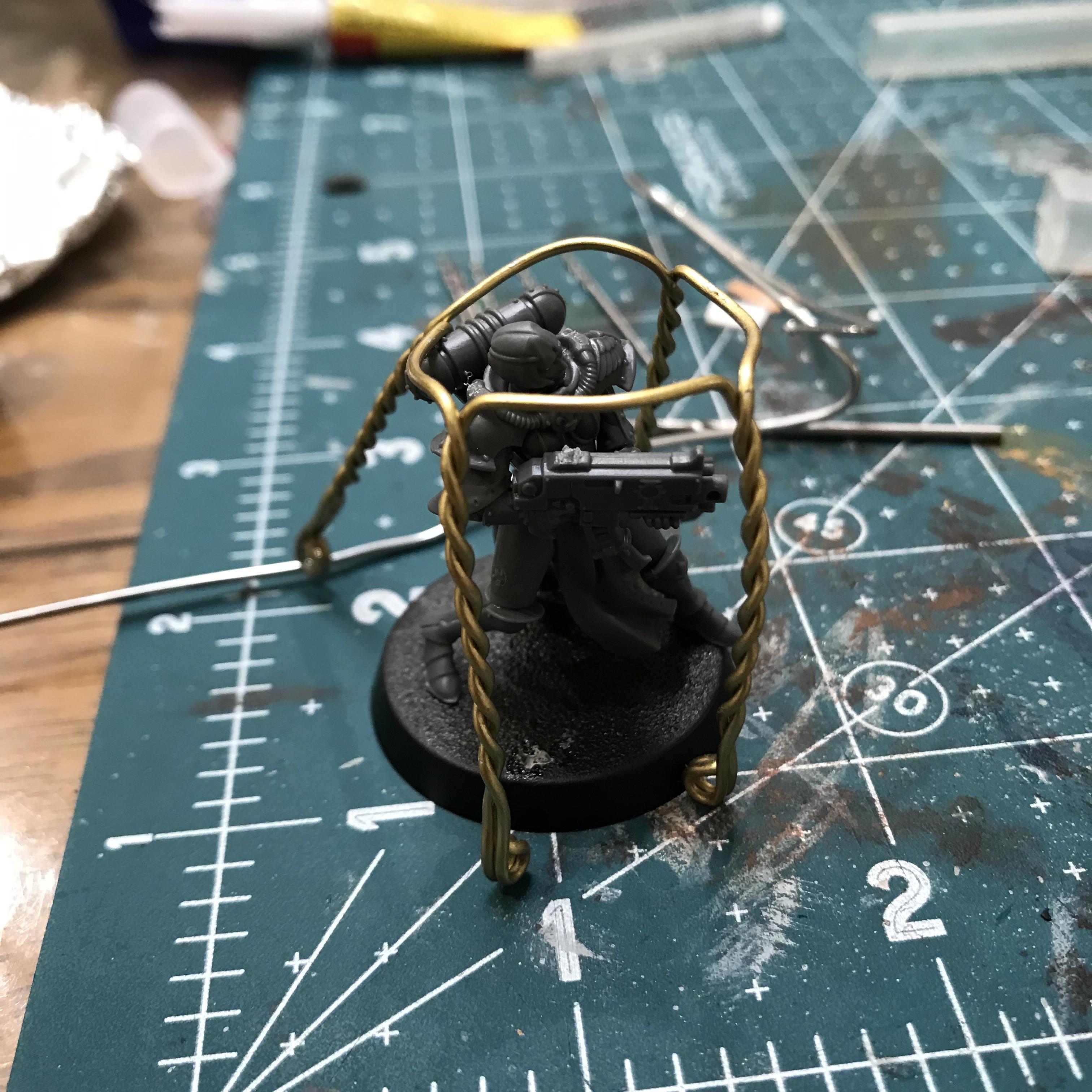 54mm, Chaos Space Marines, Conversion, Daemon Prince, Greenstuff, Inquisitor, Metal Miniatures, Nugle Conversion, Nurgle, Warhammer 40,000
