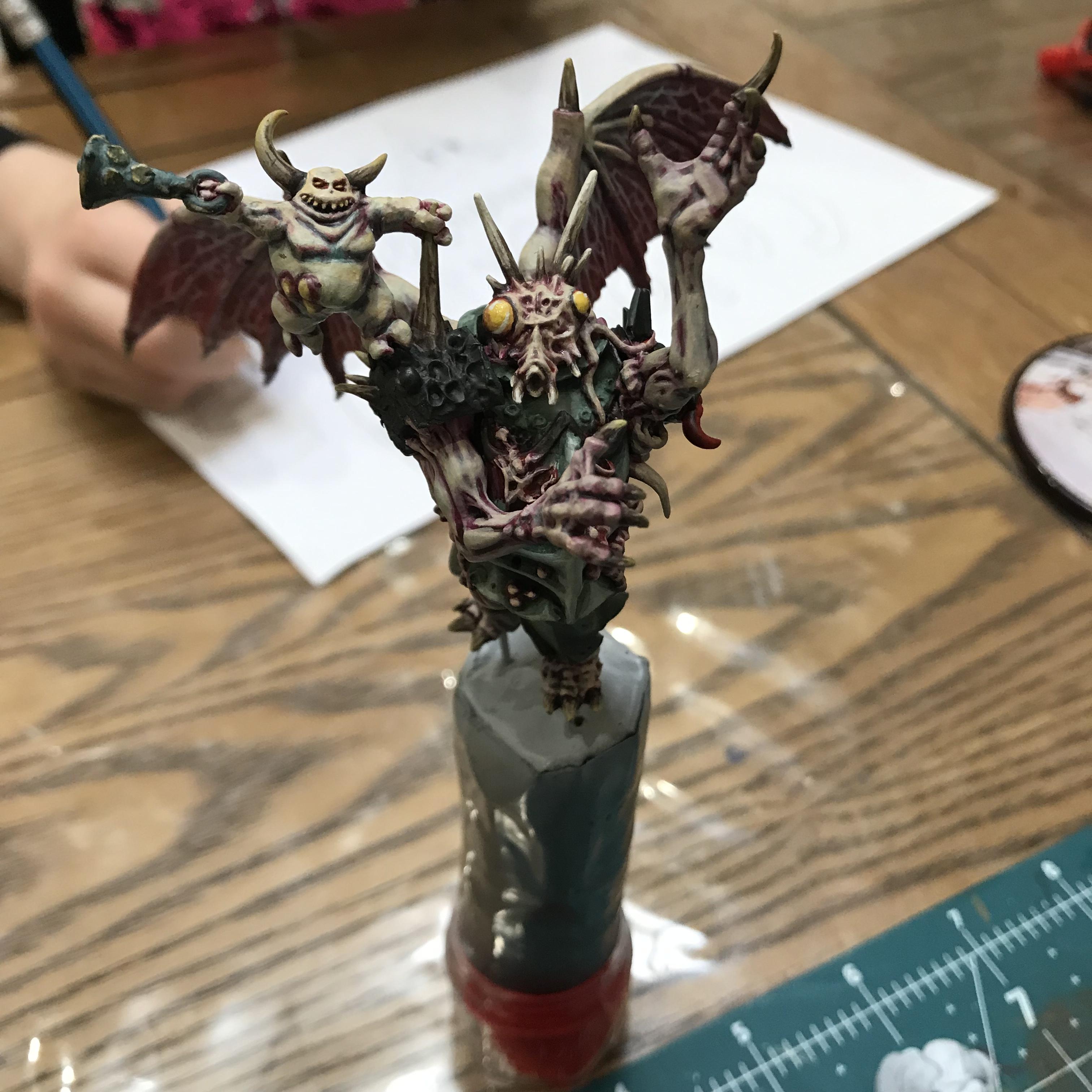 54mm, Chaos Space Marines, Conversion, Daemon Prince, Greenstuff, Inquisitor, Metal Miniatures, Nugle Conversion, Nurgle, Warhammer 40,000