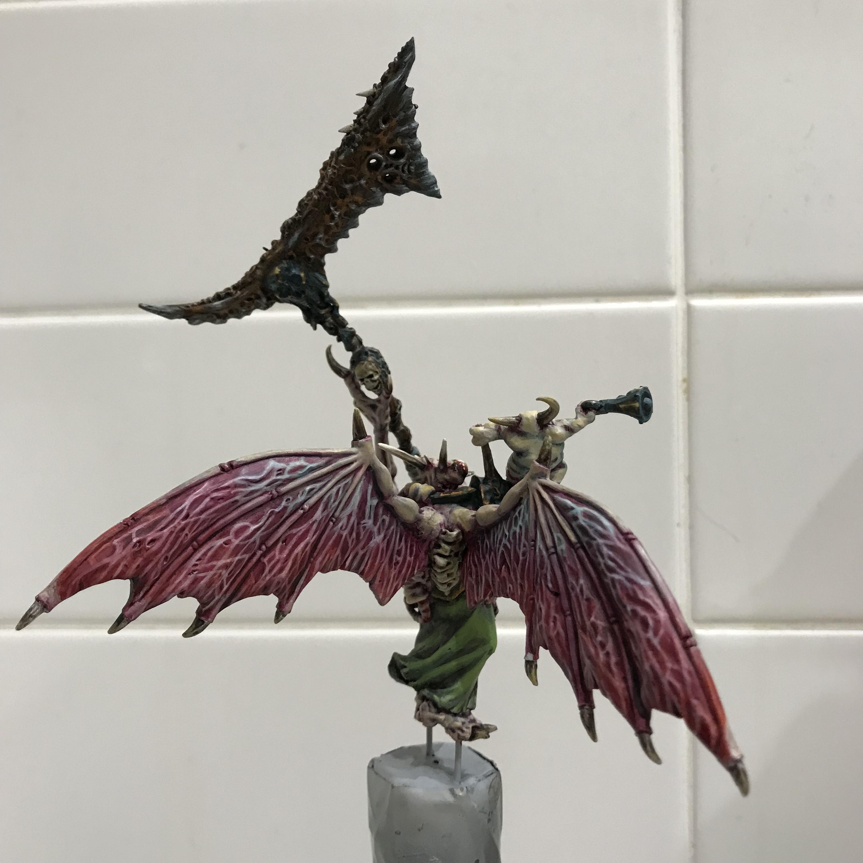 54mm, Chaos Space Marines, Conversion, Daemon Prince, Greenstuff, Inquisitor, Metal Miniatures, Nugle Conversion, Nurgle, Warhammer 40,000