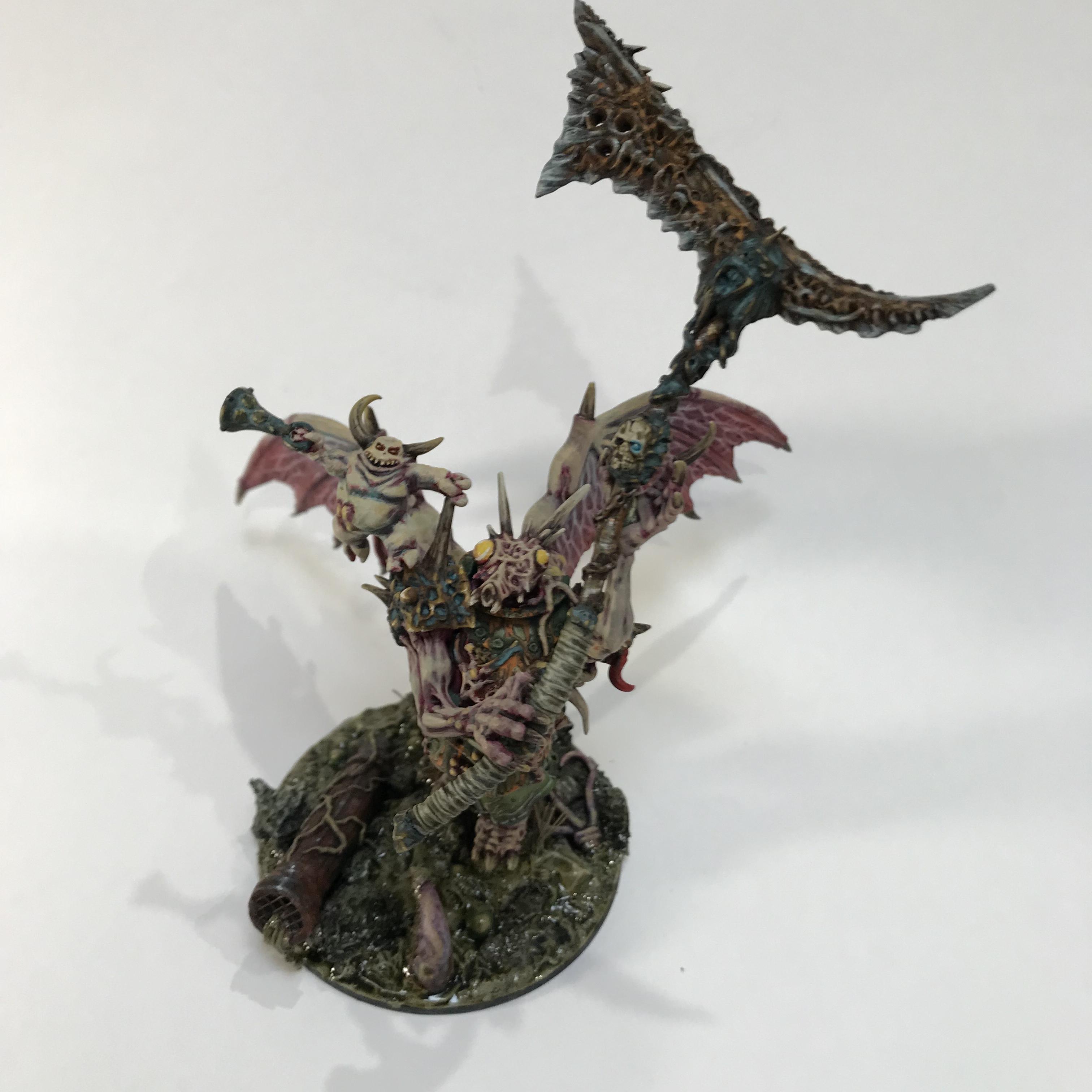54mm, Chaos Space Marines, Conversion, Daemon Prince, Greenstuff, Inquisitor, Metal Miniatures, Nugle Conversion, Nurgle, Warhammer 40,000