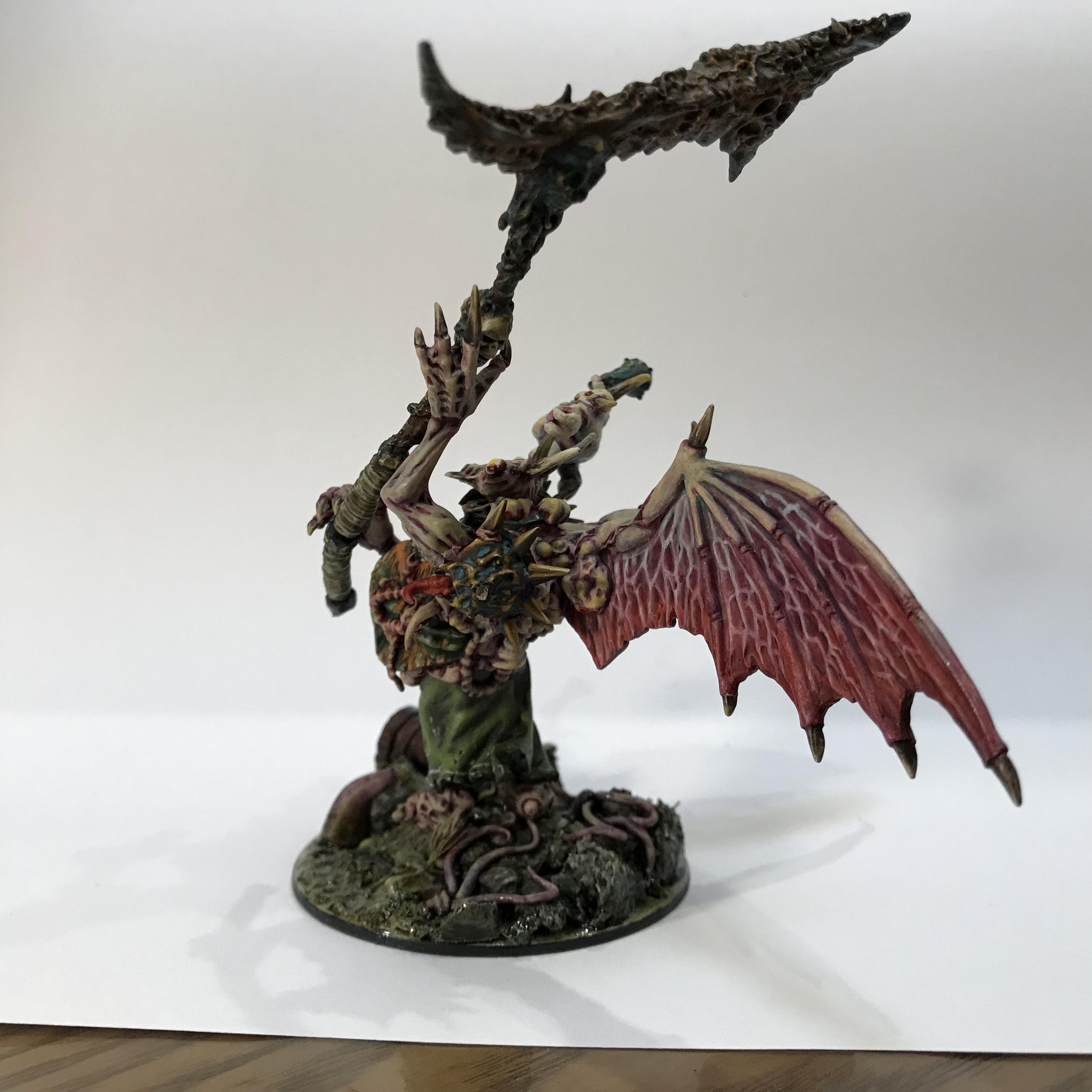 54mm, Chaos Space Marines, Conversion, Daemon Prince, Greenstuff, Inquisitor, Metal Miniatures, Nugle Conversion, Nurgle, Warhammer 40,000