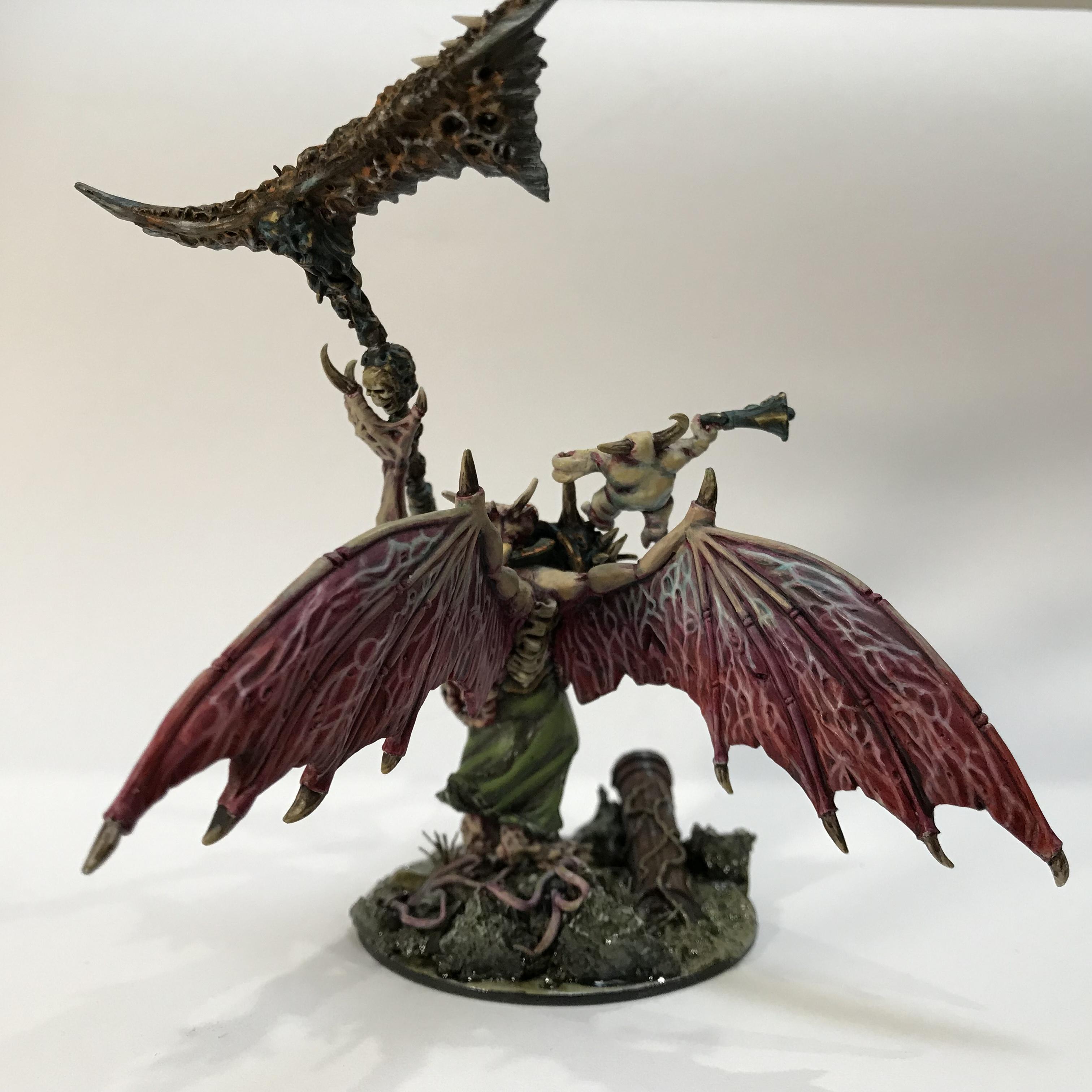 54mm, Chaos Space Marines, Conversion, Daemon Prince, Greenstuff, Inquisitor, Metal Miniatures, Nugle Conversion, Nurgle, Warhammer 40,000