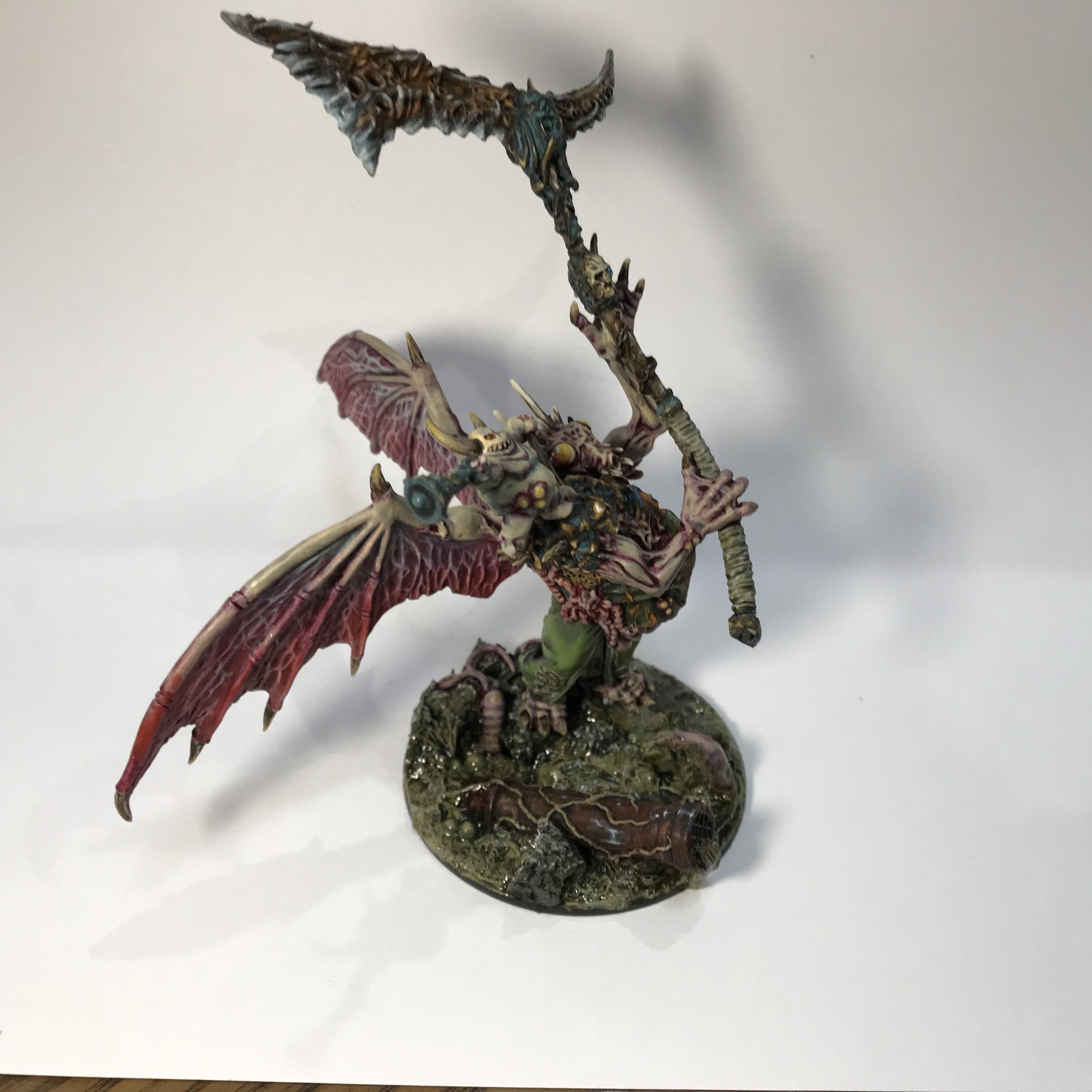 54mm, Chaos Space Marines, Conversion, Daemon Prince, Greenstuff, Inquisitor, Metal Miniatures, Nugle Conversion, Nurgle, Warhammer 40,000