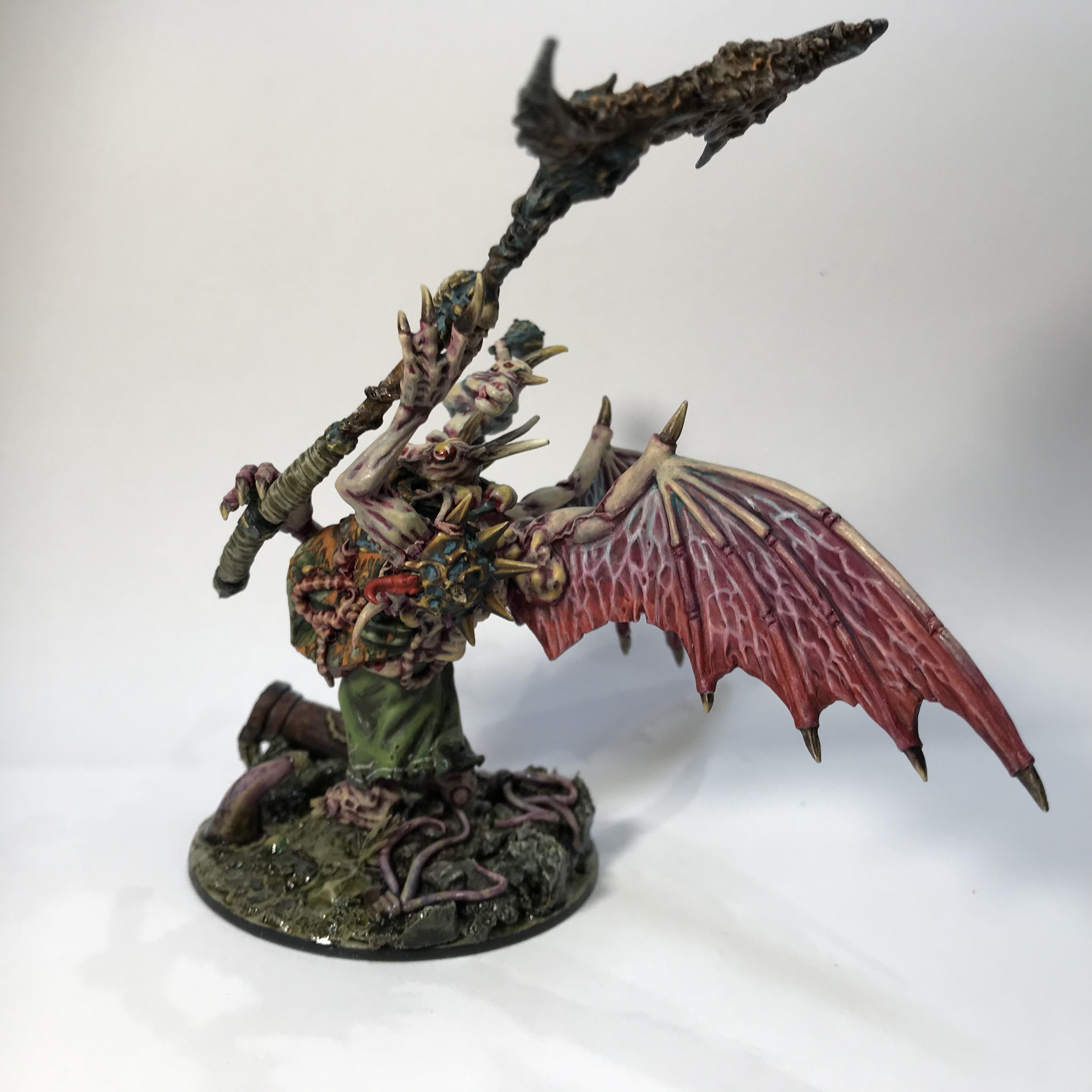 54mm, Chaos Space Marines, Conversion, Daemon Prince, Greenstuff, Inquisitor, Metal Miniatures, Nugle Conversion, Nurgle, Warhammer 40,000
