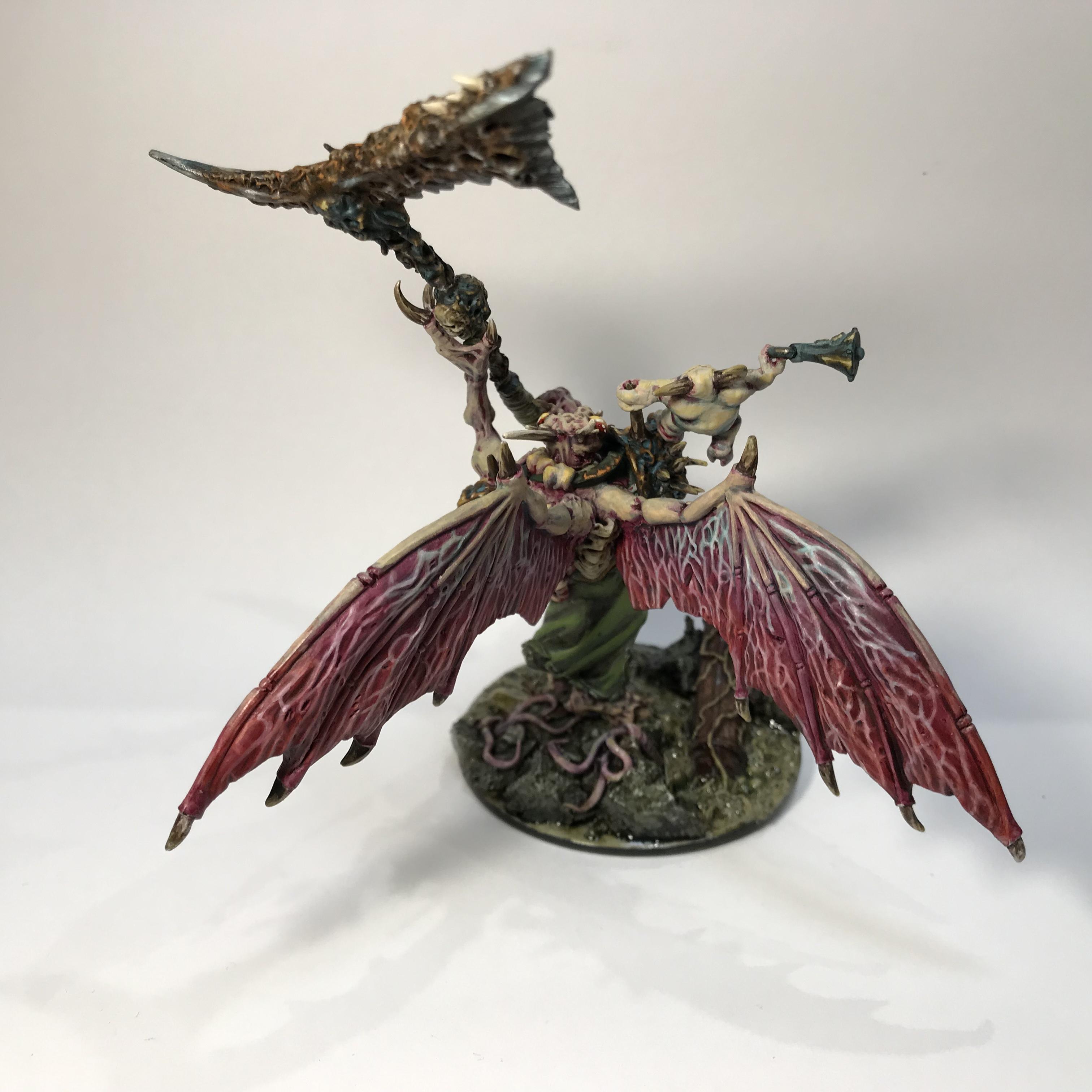 54mm, Chaos Space Marines, Conversion, Daemon Prince, Greenstuff, Inquisitor, Metal Miniatures, Nugle Conversion, Nurgle, Warhammer 40,000