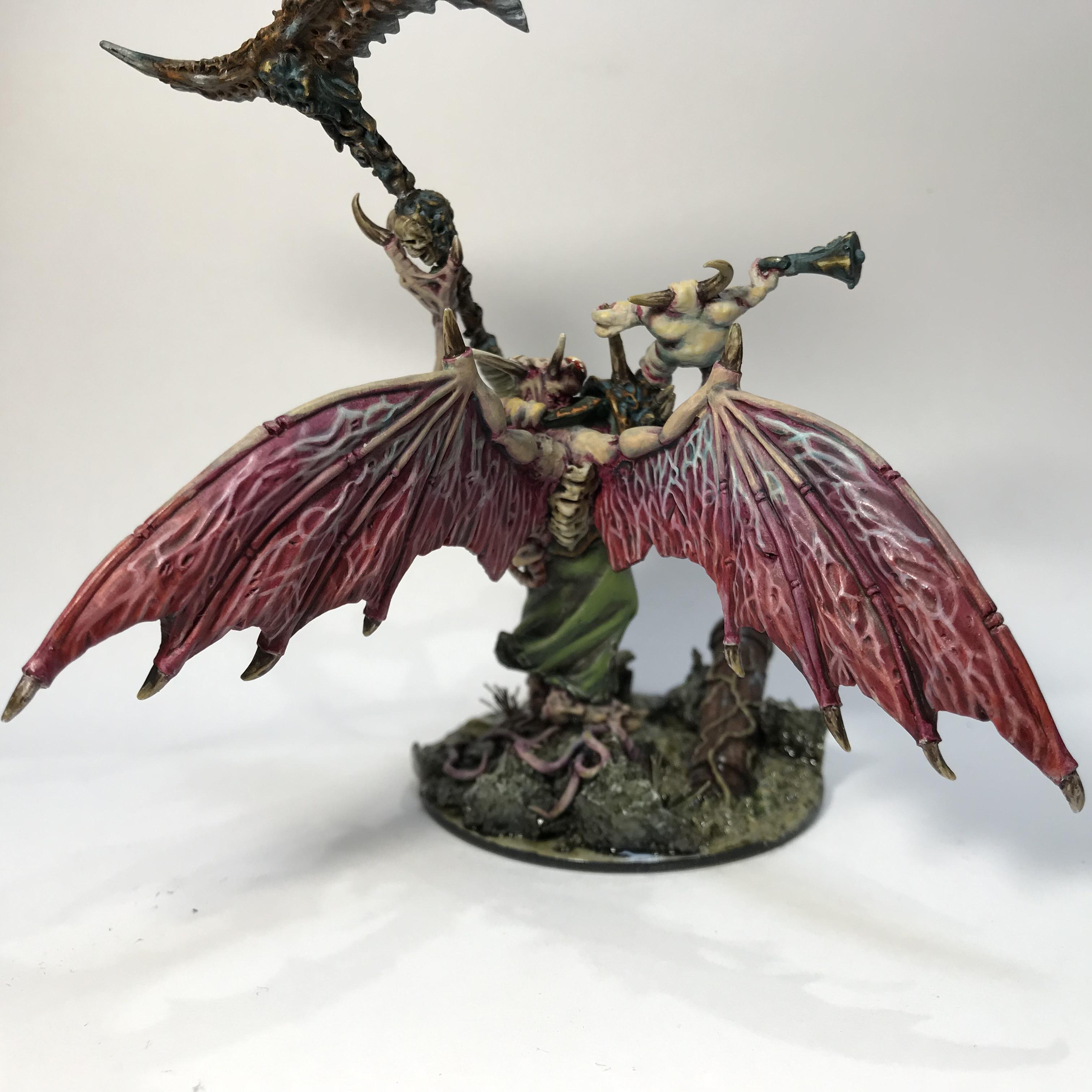 54mm, Chaos Space Marines, Conversion, Daemon Prince, Greenstuff, Inquisitor, Metal Miniatures, Nugle Conversion, Nurgle, Warhammer 40,000