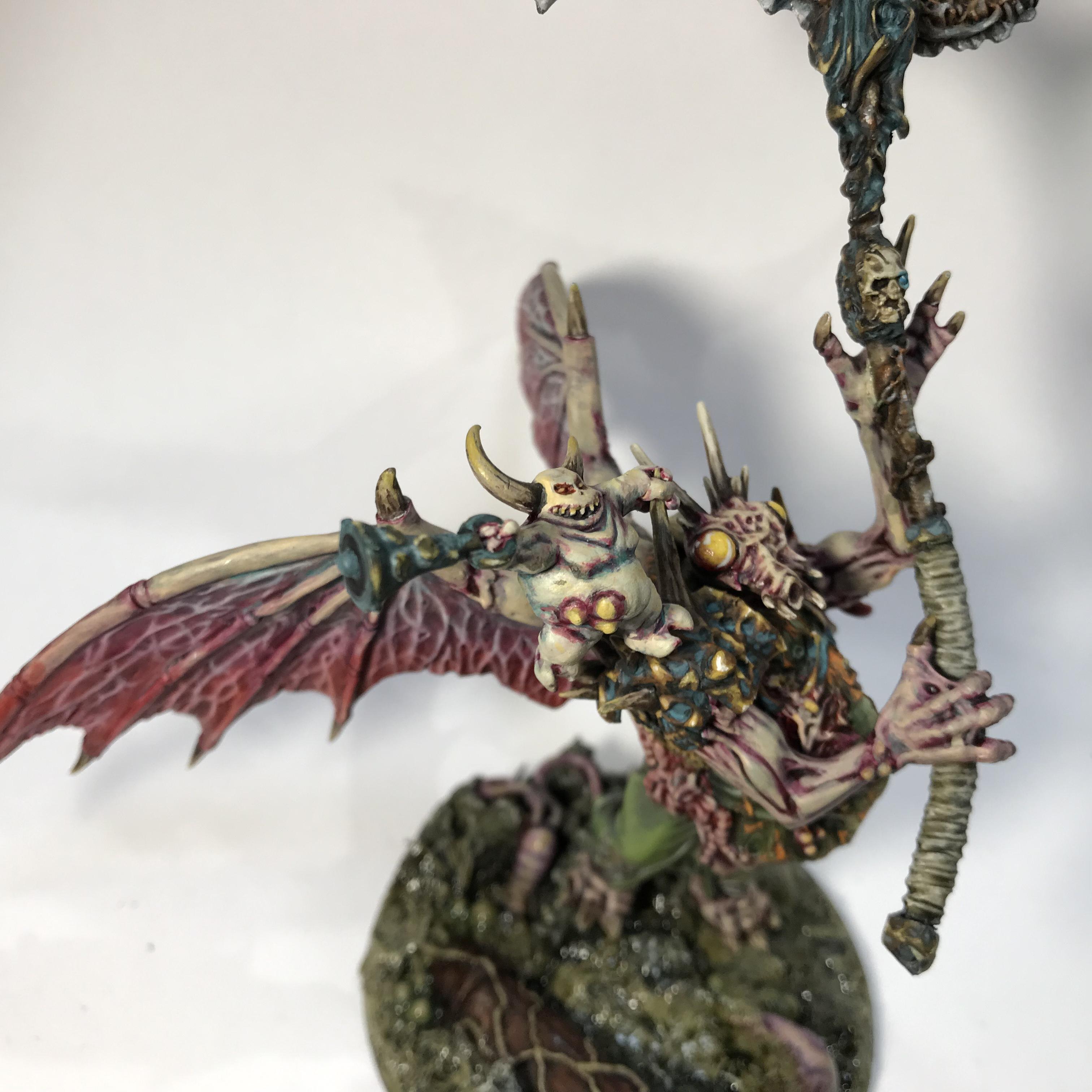54mm, Chaos Space Marines, Conversion, Daemon Prince, Greenstuff, Inquisitor, Metal Miniatures, Nugle Conversion, Nurgle, Warhammer 40,000