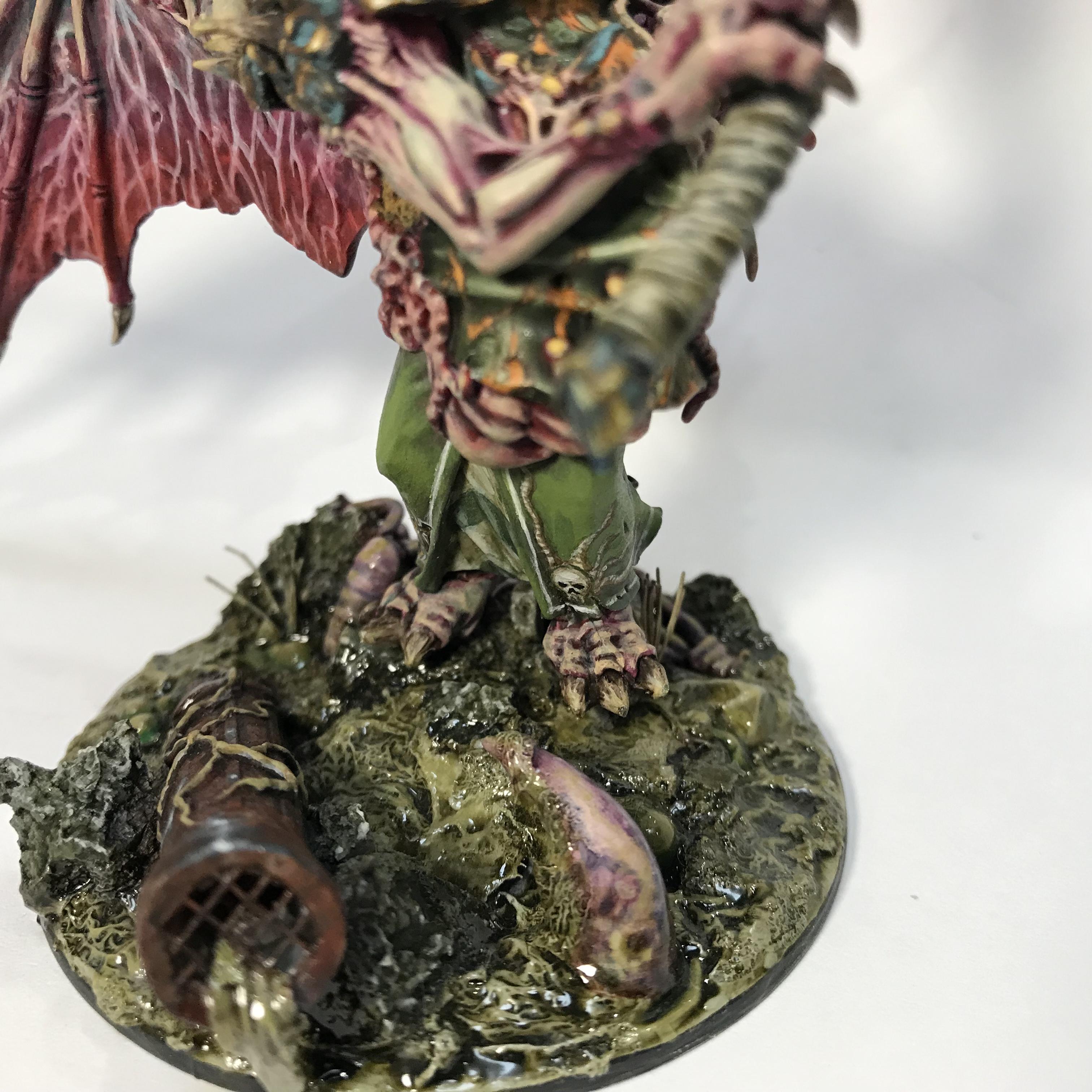 54mm, Chaos Space Marines, Conversion, Daemon Prince, Greenstuff, Inquisitor, Metal Miniatures, Nugle Conversion, Nurgle, Warhammer 40,000