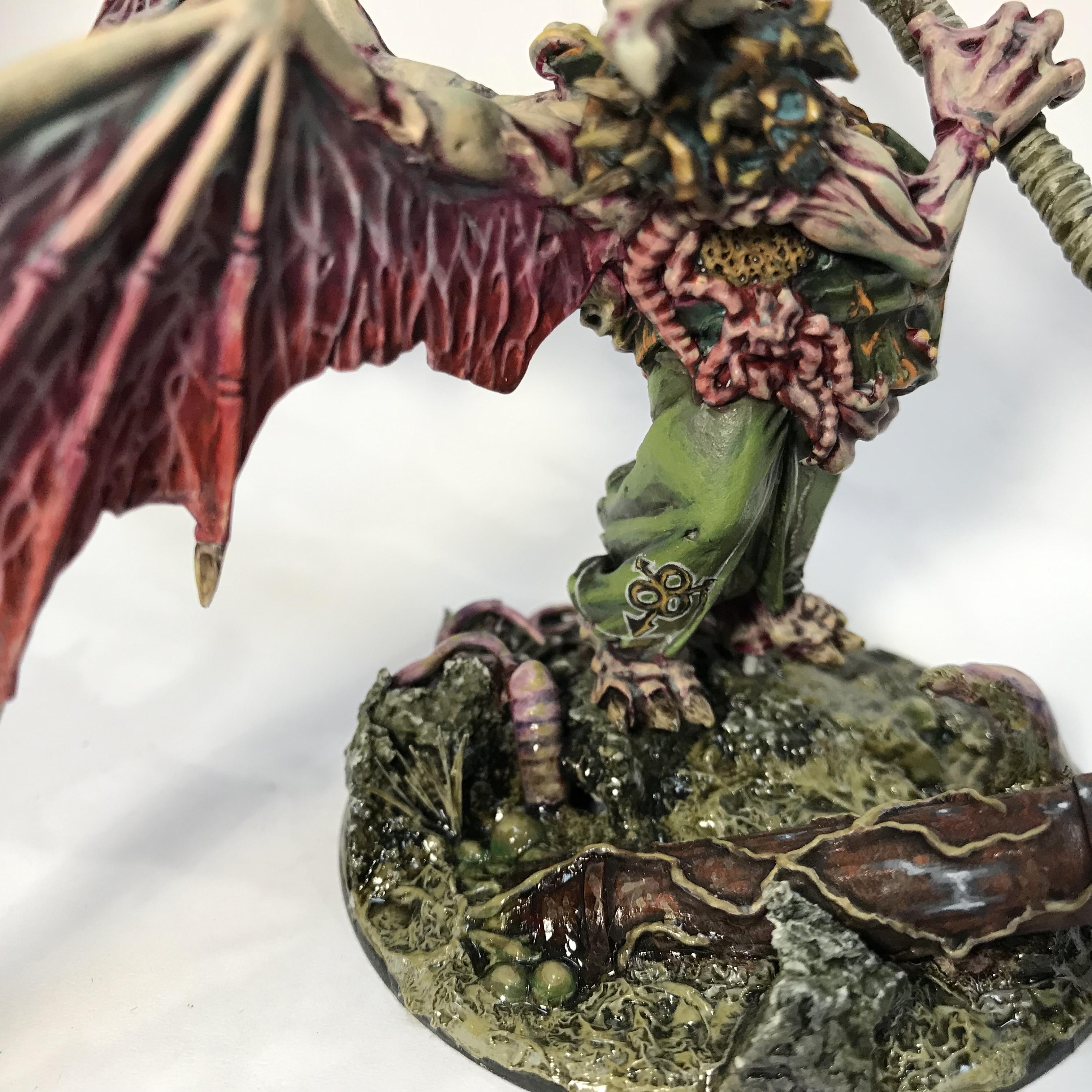 54mm, Chaos Space Marines, Conversion, Daemon Prince, Greenstuff, Inquisitor, Metal Miniatures, Nugle Conversion, Nurgle, Warhammer 40,000