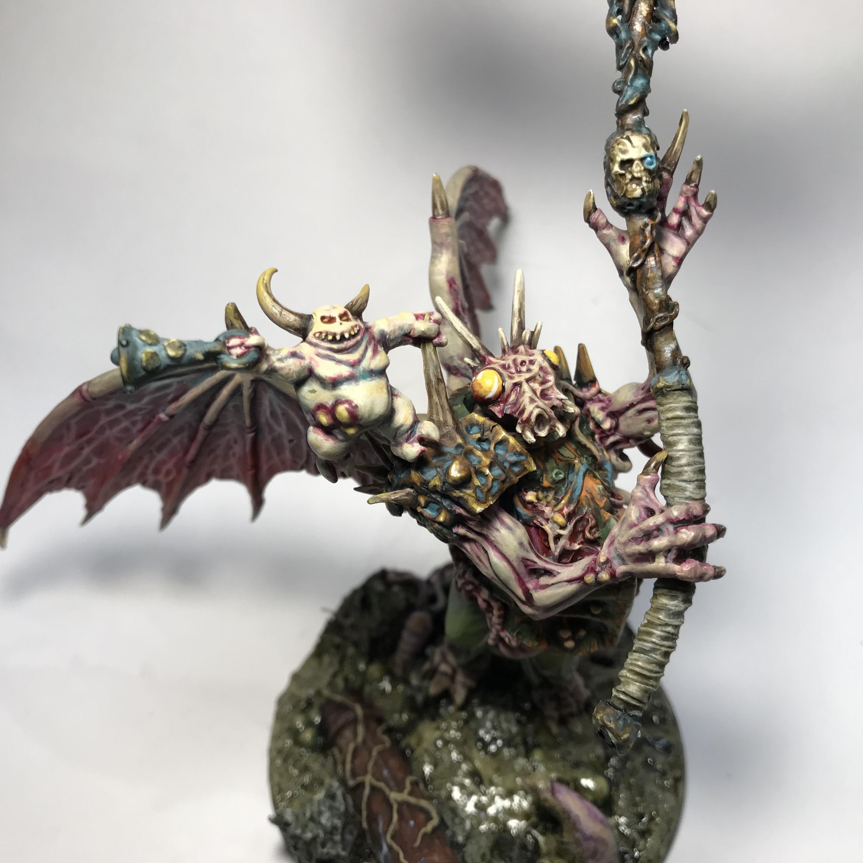 54mm, Chaos Space Marines, Conversion, Daemon Prince, Greenstuff, Inquisitor, Metal Miniatures, Nugle Conversion, Nurgle, Warhammer 40,000