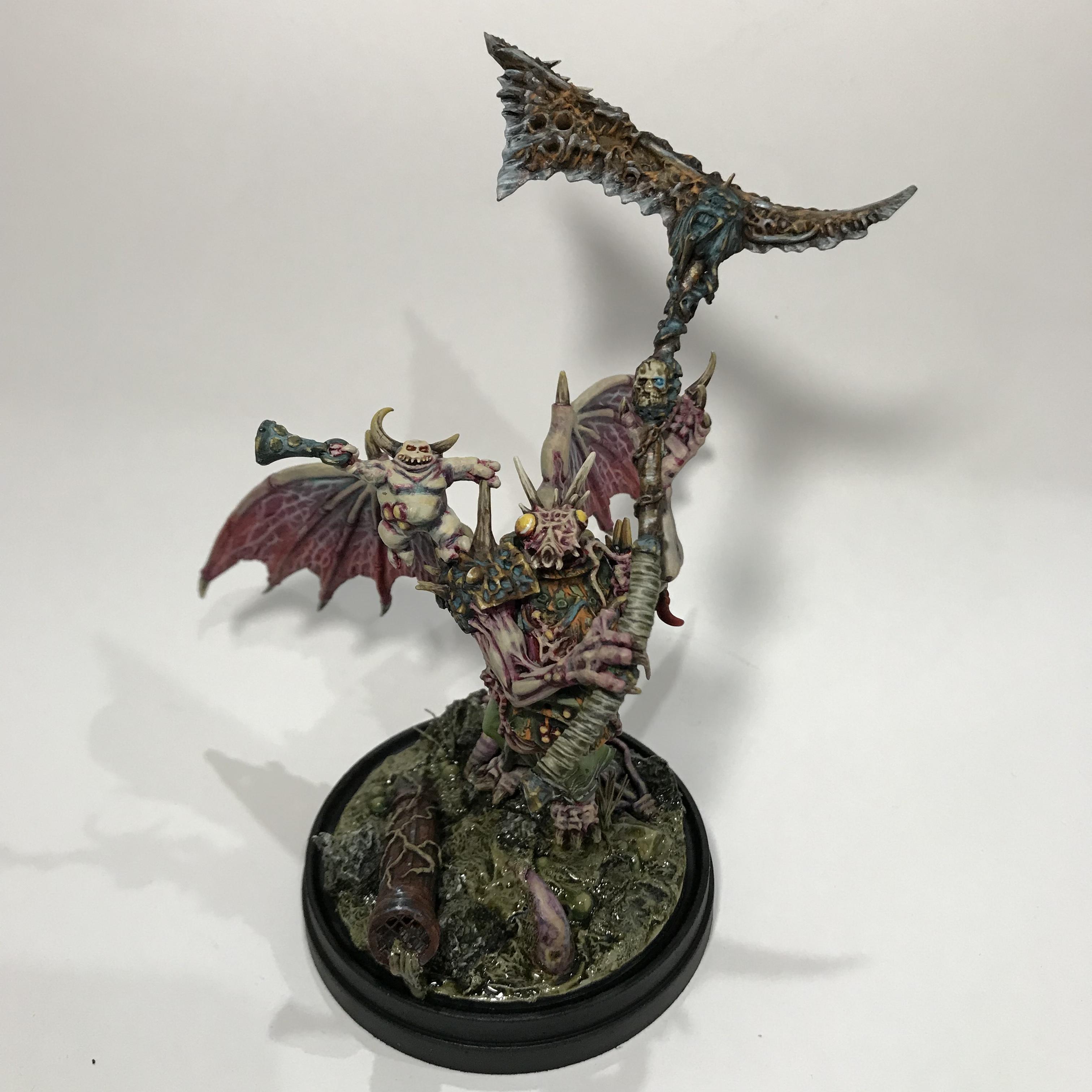 54mm, Chaos Space Marines, Conversion, Daemon Prince, Greenstuff, Inquisitor, Metal Miniatures, Nugle Conversion, Nurgle, Warhammer 40,000