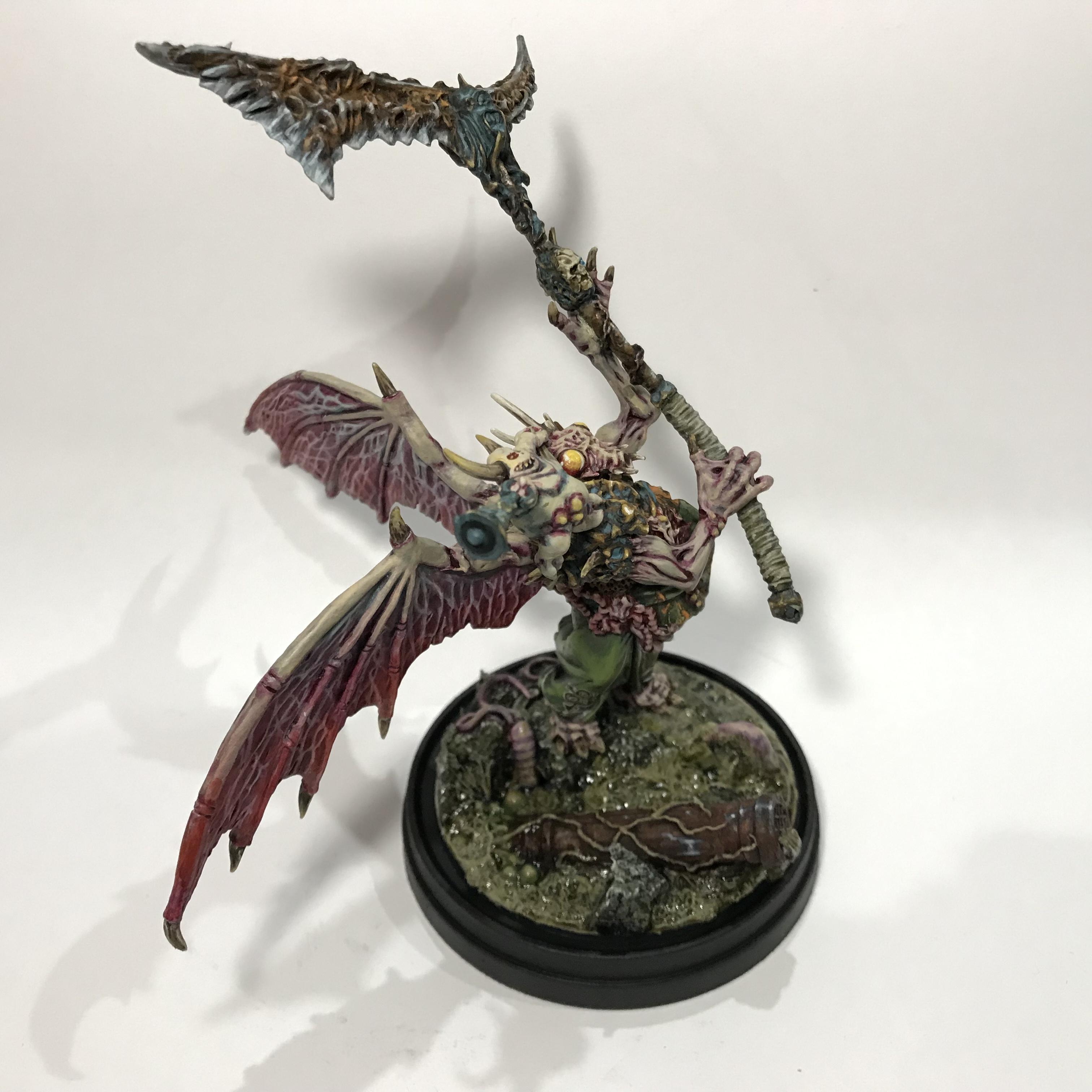 54mm, Chaos Space Marines, Conversion, Daemon Prince, Greenstuff, Inquisitor, Metal Miniatures, Nugle Conversion, Nurgle, Warhammer 40,000