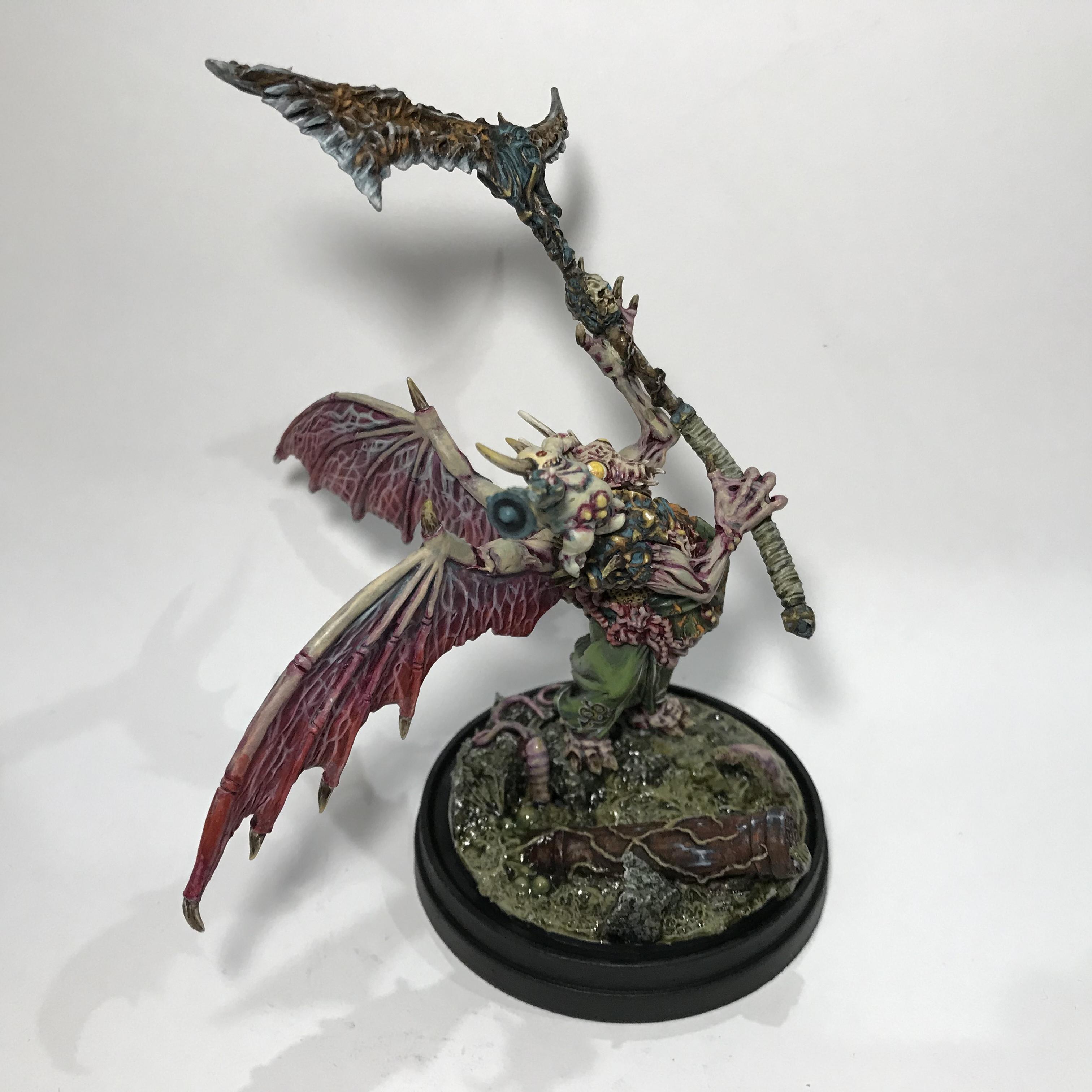 54mm, Chaos Space Marines, Conversion, Daemon Prince, Greenstuff, Inquisitor, Metal Miniatures, Nugle Conversion, Nurgle, Warhammer 40,000