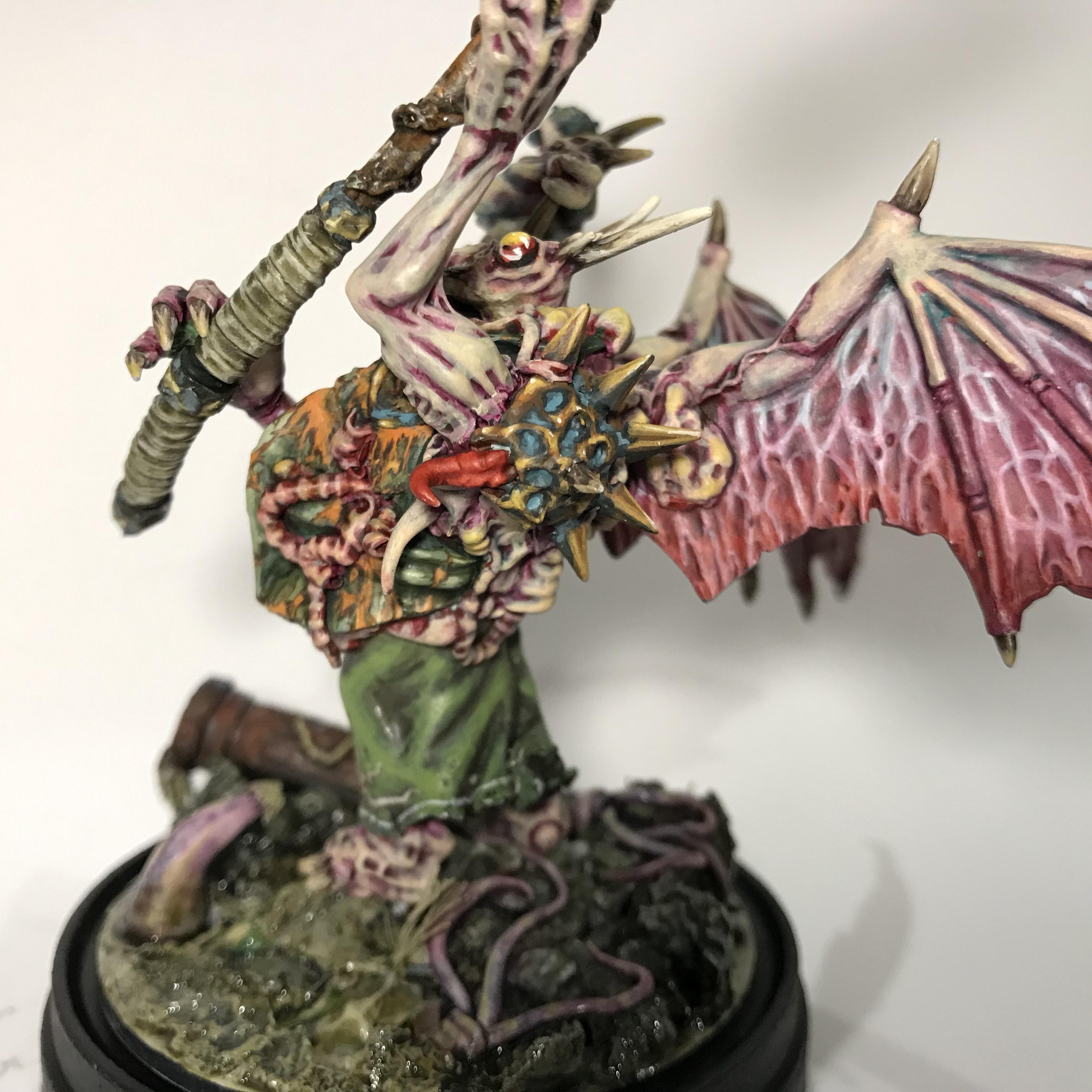 54mm, Chaos Space Marines, Conversion, Daemon Prince, Greenstuff, Inquisitor, Metal Miniatures, Nugle Conversion, Nurgle, Warhammer 40,000