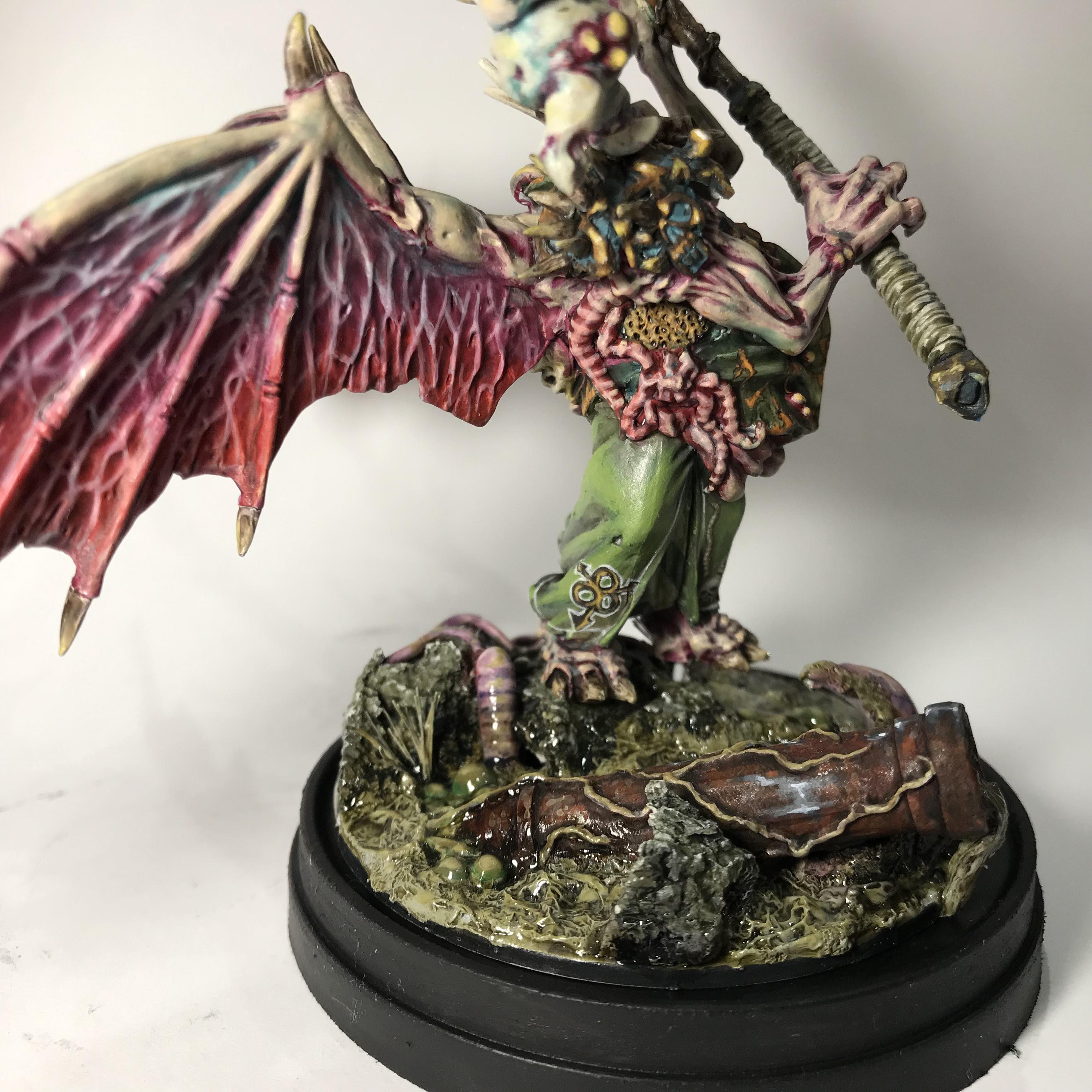 54mm, Chaos Space Marines, Conversion, Daemon Prince, Greenstuff, Inquisitor, Metal Miniatures, Nugle Conversion, Nurgle, Warhammer 40,000
