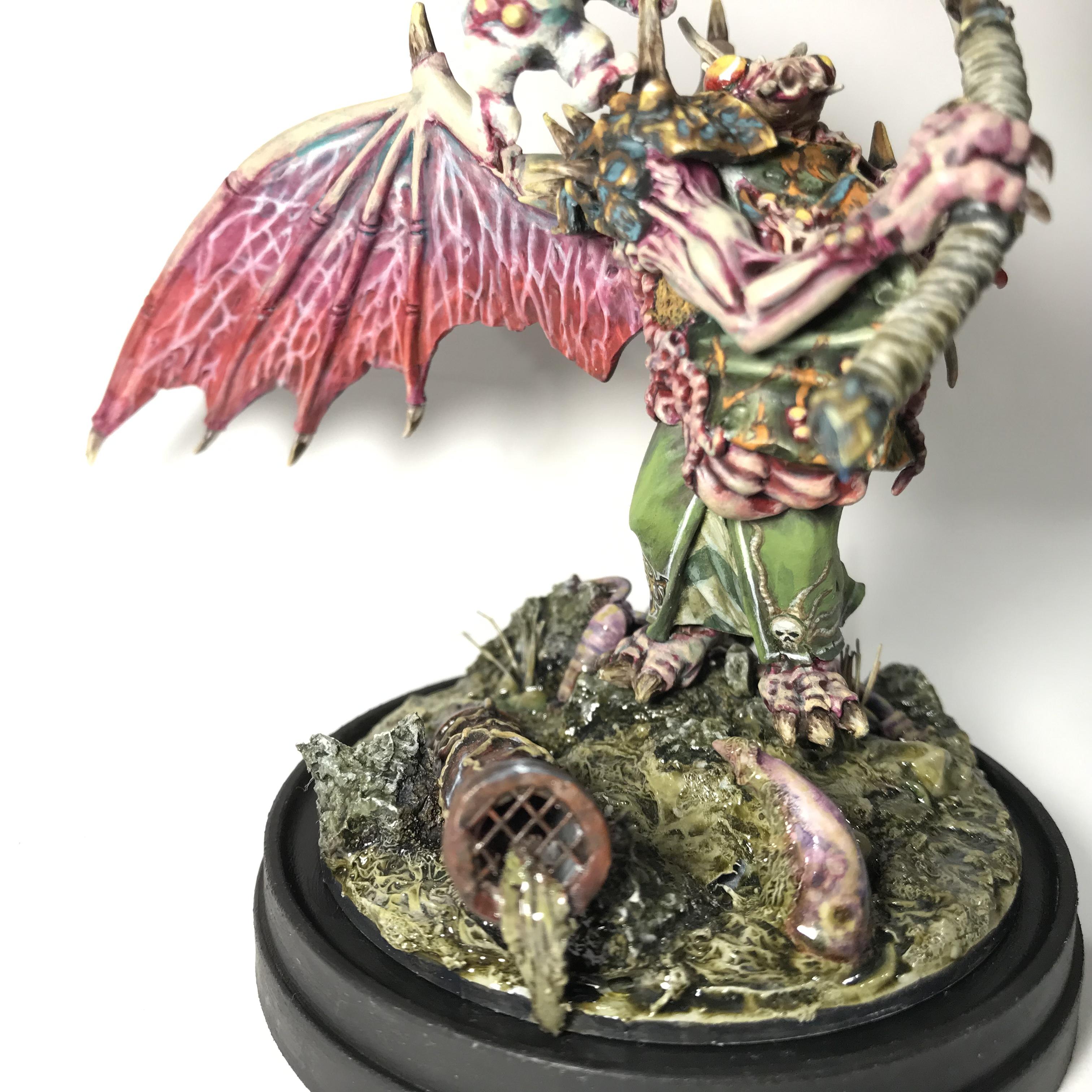 54mm, Chaos Space Marines, Conversion, Daemon Prince, Greenstuff, Inquisitor, Metal Miniatures, Nugle Conversion, Nurgle, Warhammer 40,000