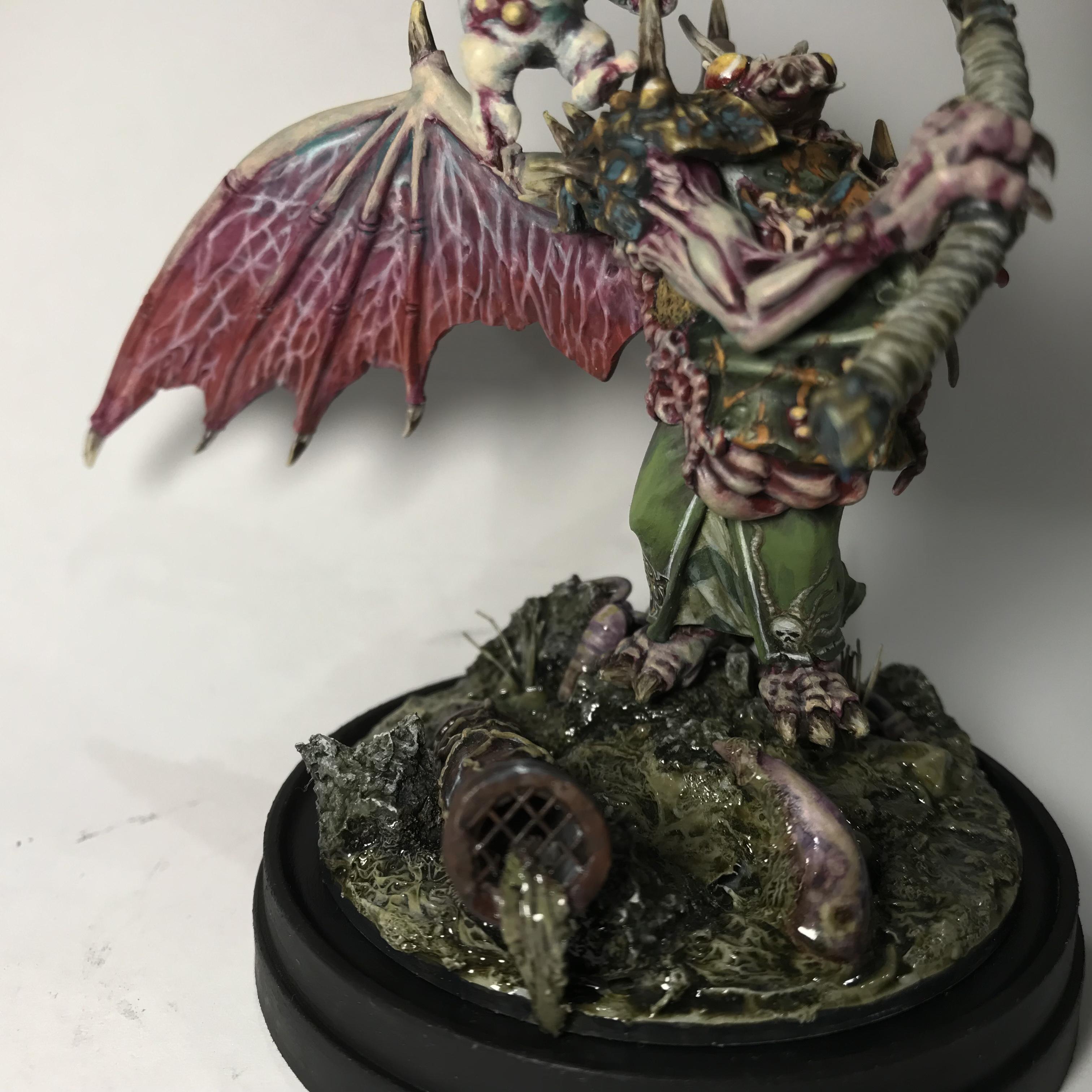 54mm, Chaos Space Marines, Conversion, Daemon Prince, Greenstuff, Inquisitor, Metal Miniatures, Nugle Conversion, Nurgle, Warhammer 40,000